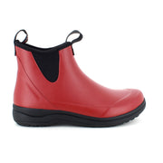 Rød luksus gummistøvle med svangstøtte fra Green Comfort