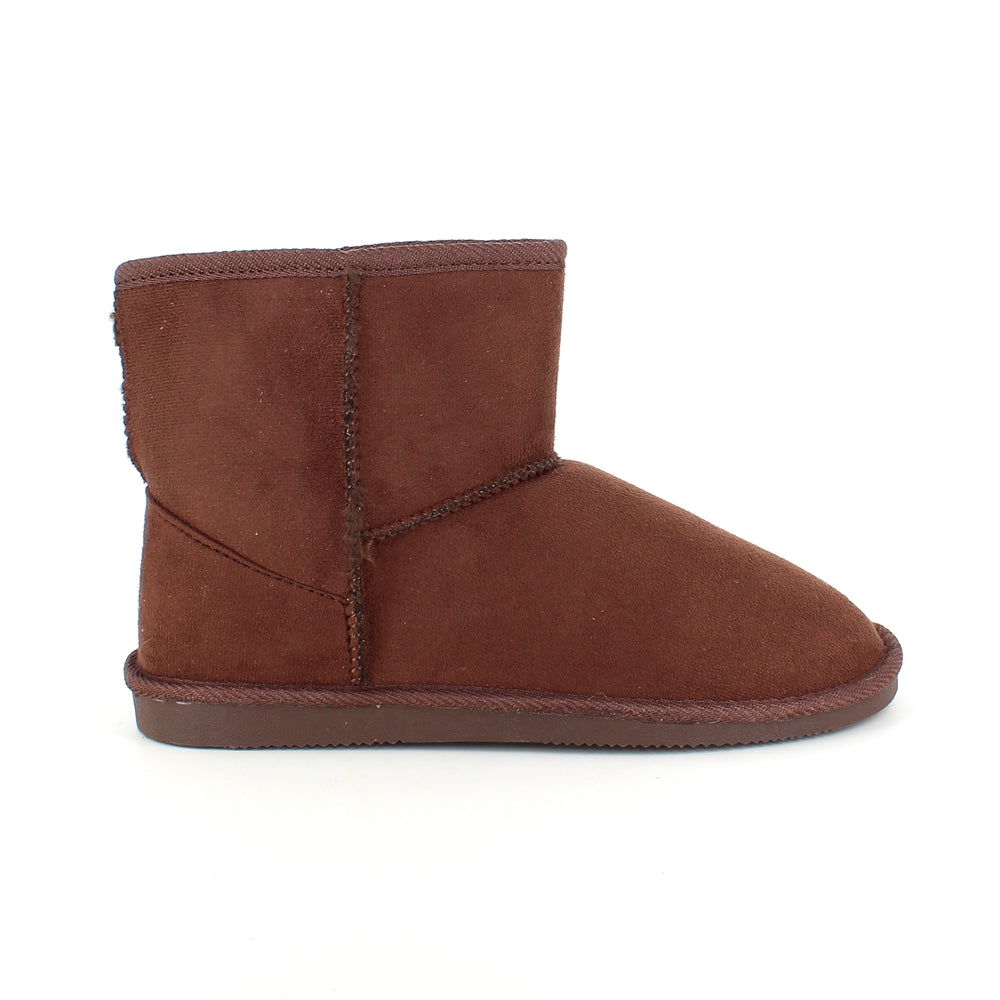 Mørkebrun bamsestøvle med blødt foer