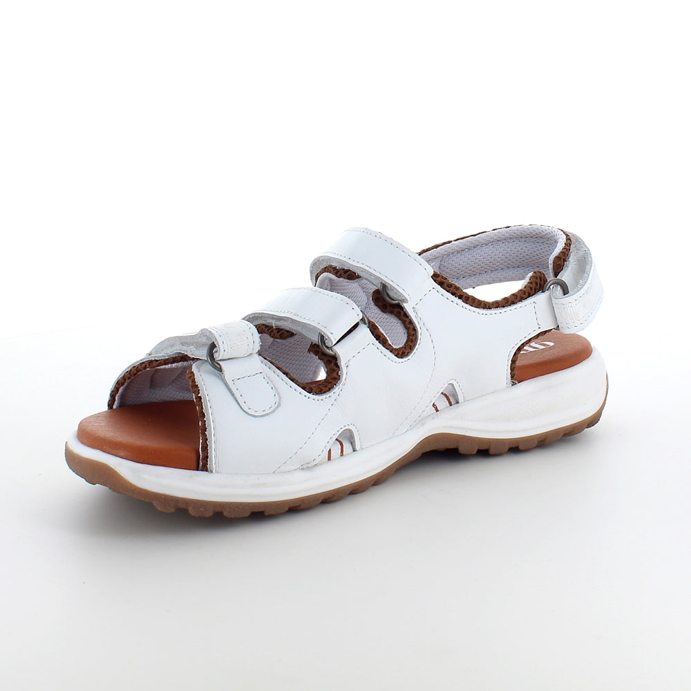Hvid Camino skind sandal fra Green Comfort.