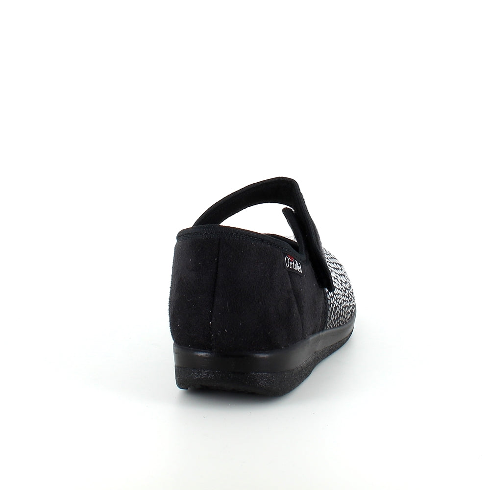 Bred ballerina med velcro og plads