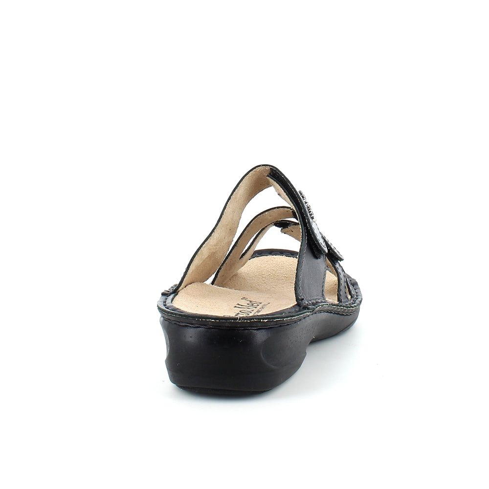 Sort skind slip on til knyster