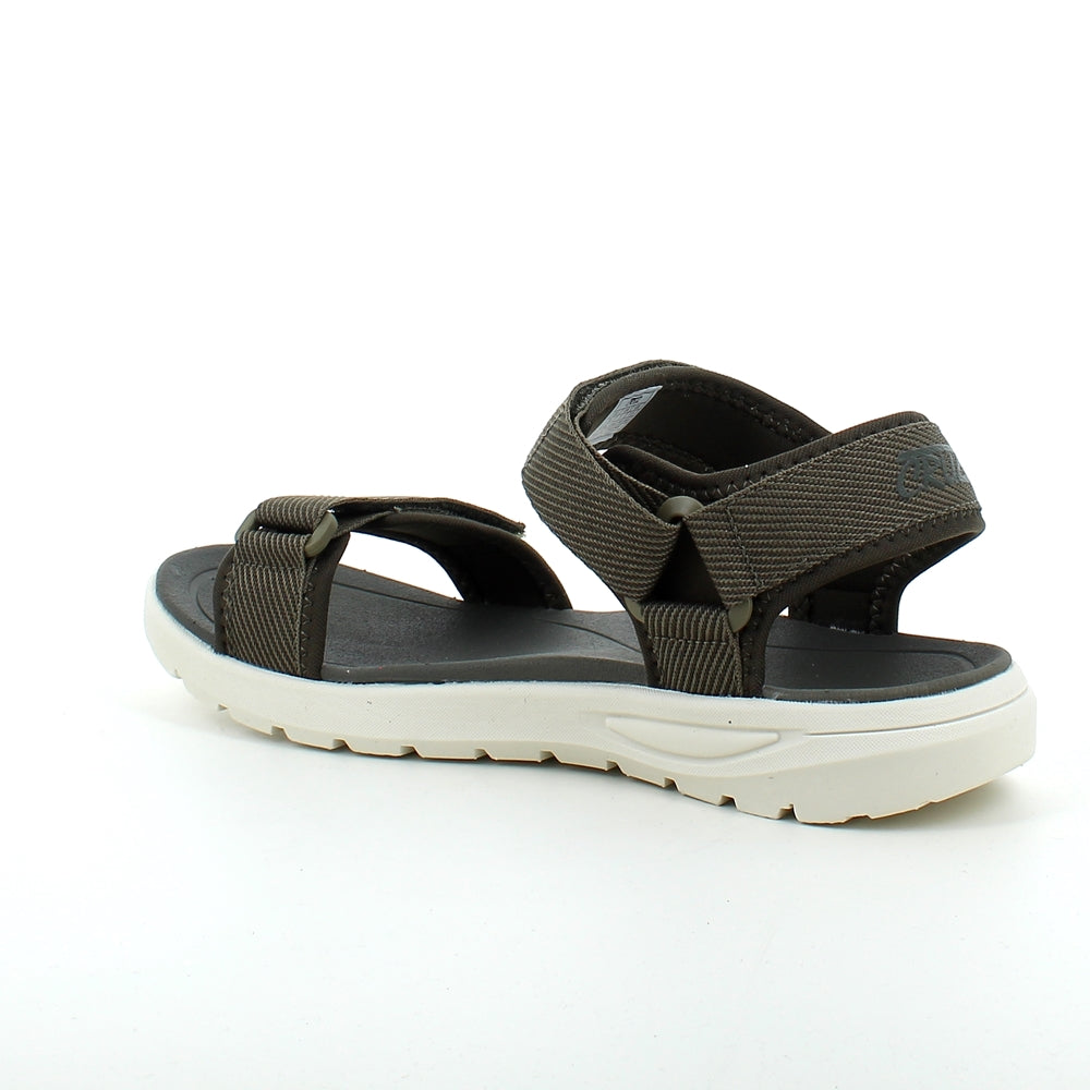 Olivengrøn let sandal med brede remme fra Cruz