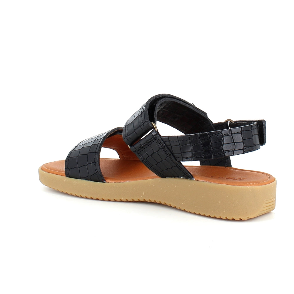 Lædersandal fra Nature med mønster i de tre indstillige remme