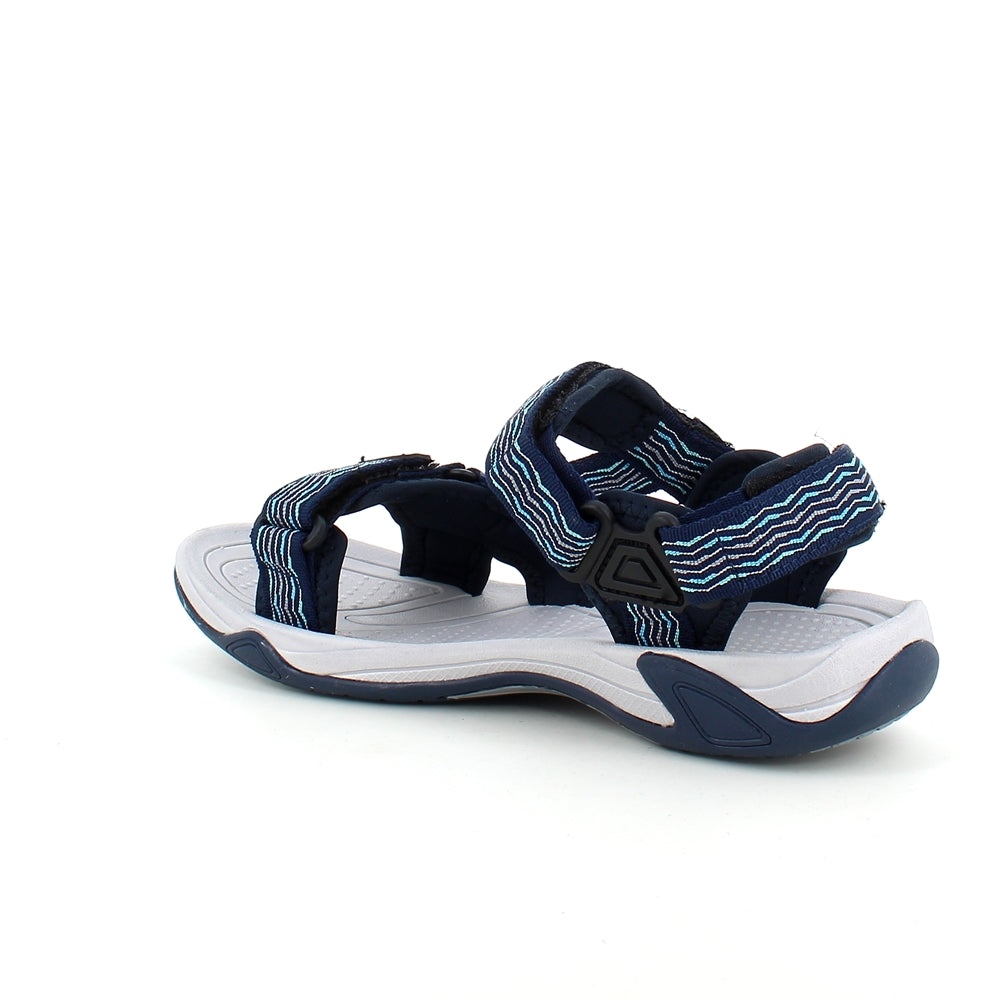 Blå sportssandal fra CMP med striber og god bredde