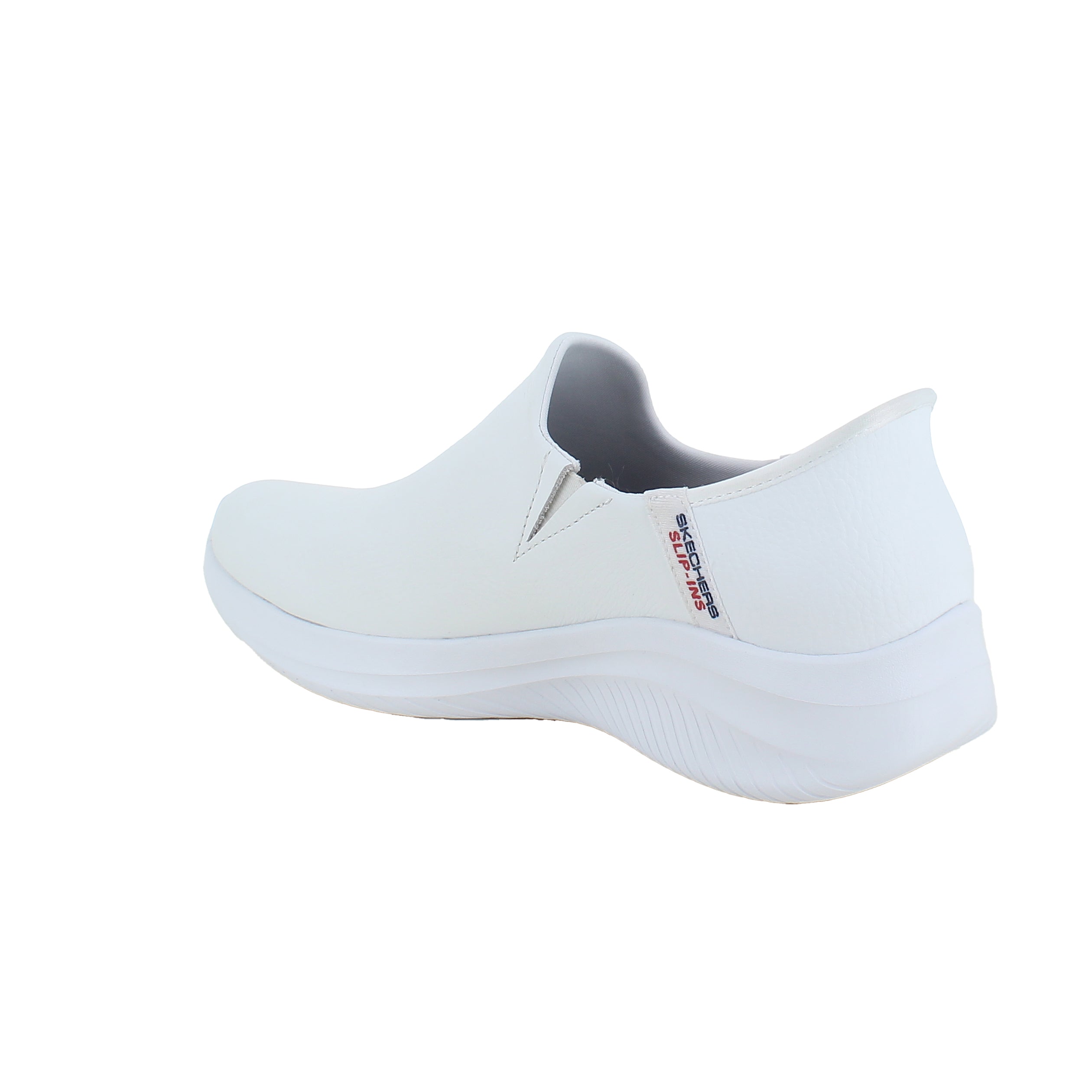 Hvid skind slip-in sko fra Skechers
