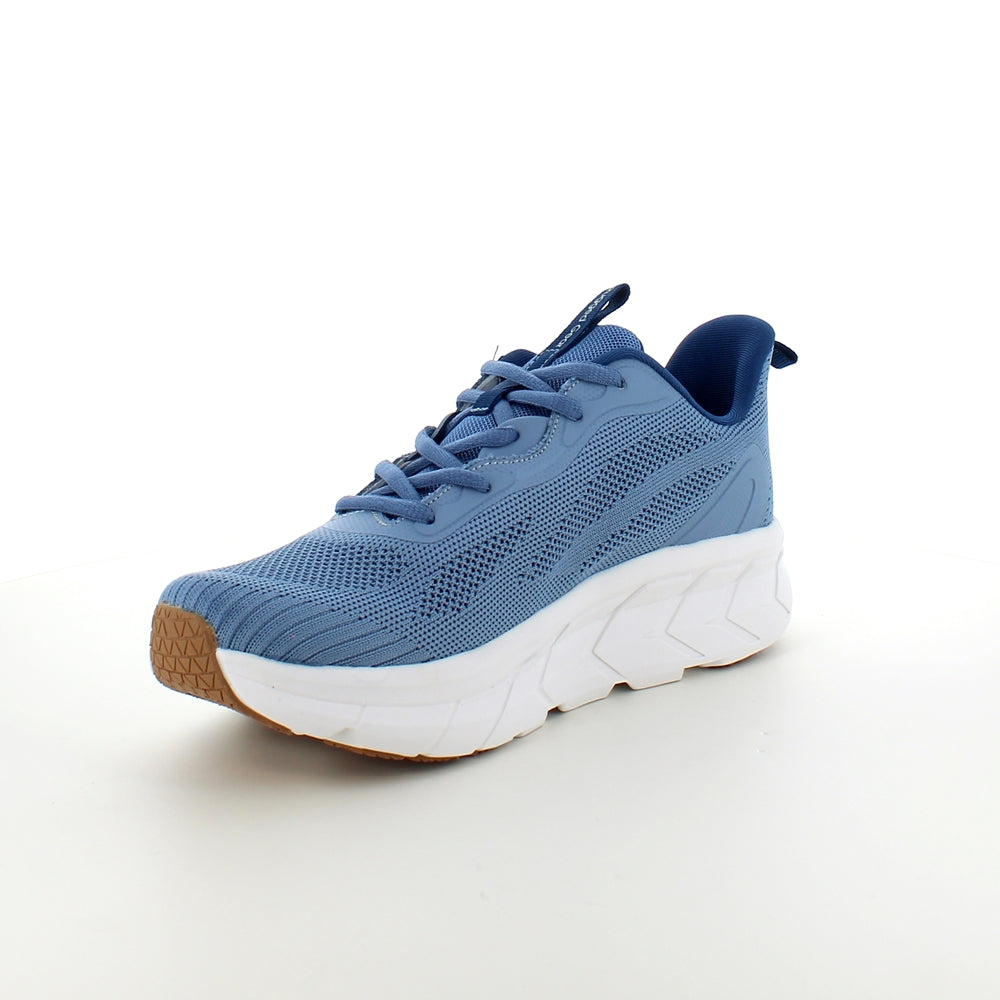Lyseblå åndbar sko med god bredde