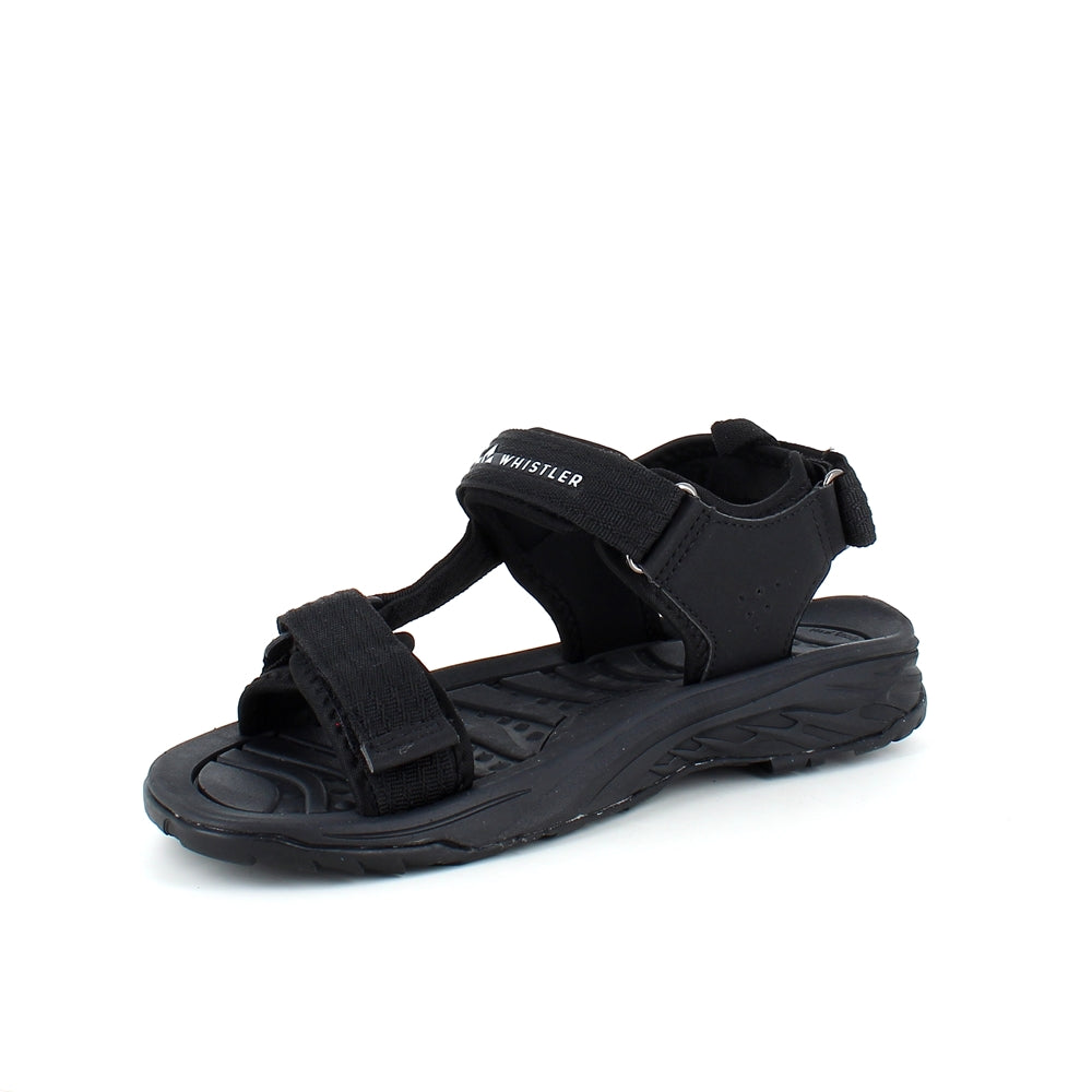 Sort sporty sandal fra Whistler med tre regulebare remme