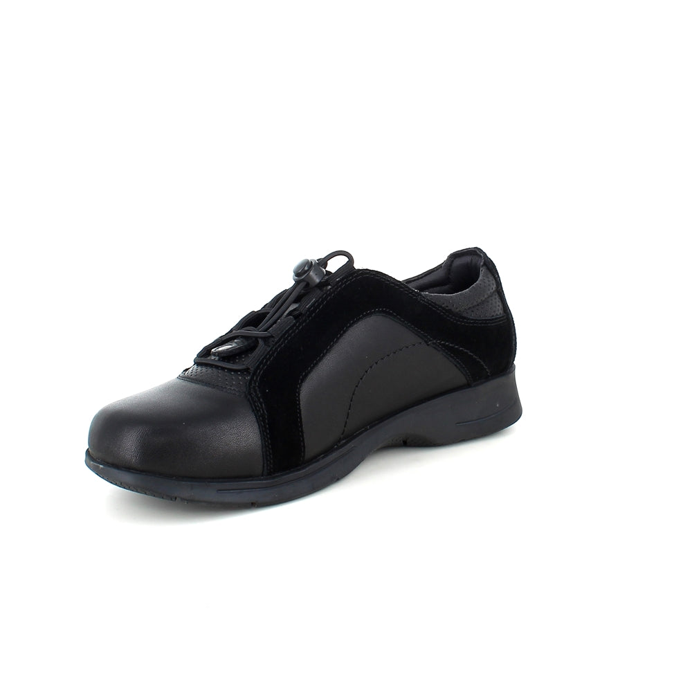 Skind gåsko fra Green Comfort med elastik snørre og god svangstøtte