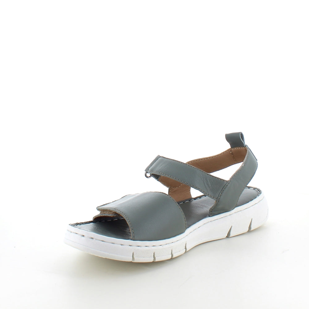 Lækker blød og fleksibel skindsandal i grøn fra Relaxshoe