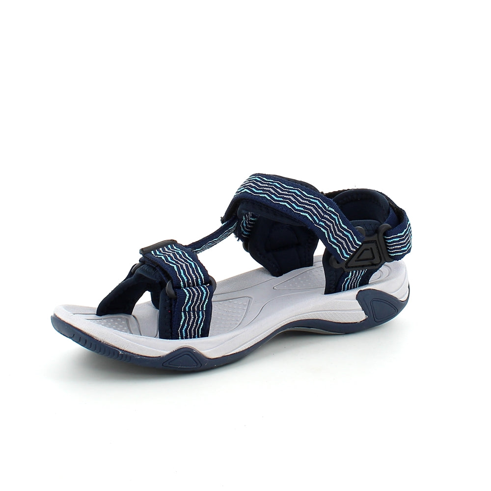 Blå sportssandal fra CMP med striber og god bredde