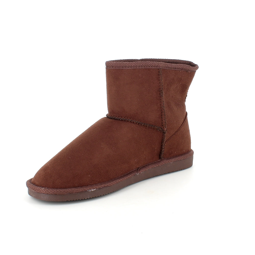 Mørkebrun bamsestøvle med blødt foer