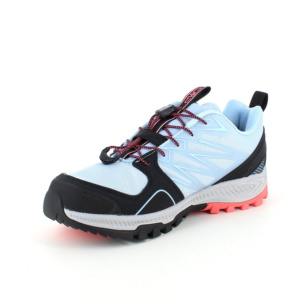 Lyseblå løbesko fra CMP med pink og sorte detaljer