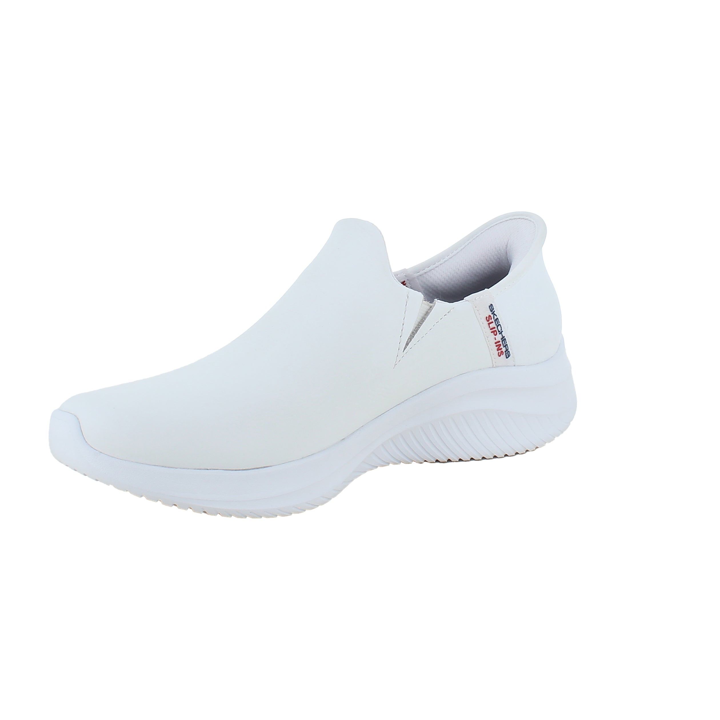Hvid skind slip-in sko fra Skechers