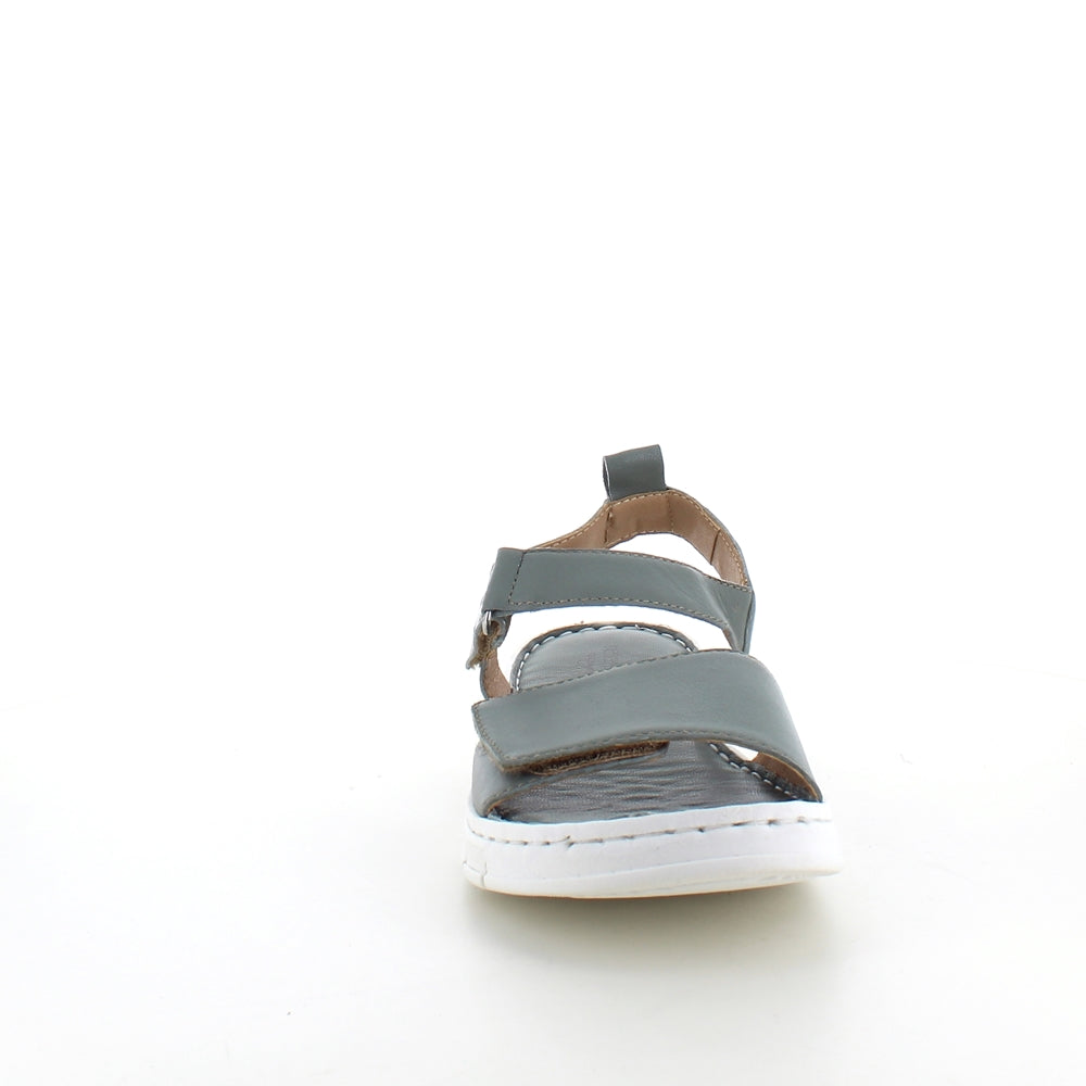 Lækker blød og fleksibel skindsandal i grøn fra Relaxshoe