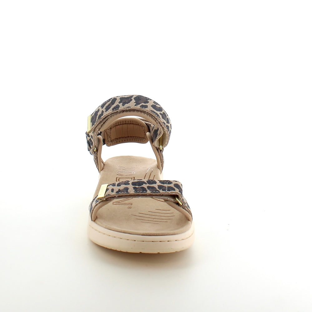 Smart sandal fra Woden med leopartprint