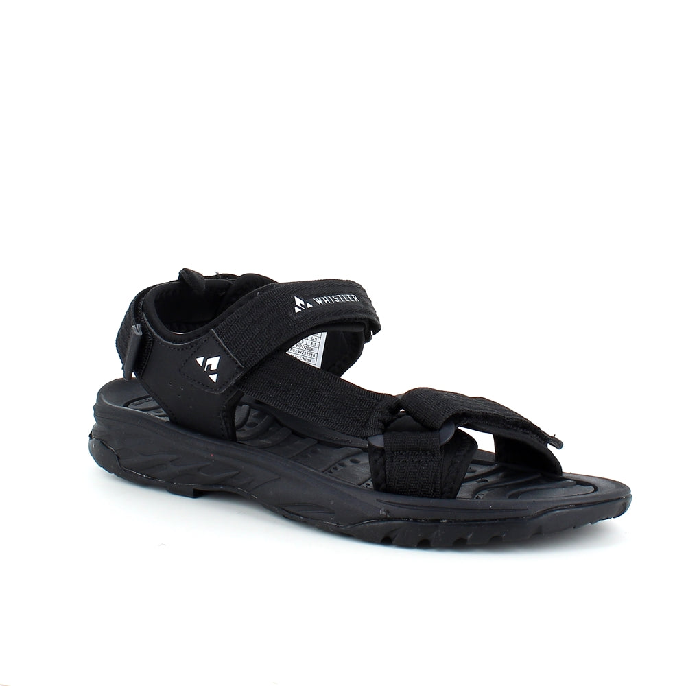 Sort sporty sandal fra Whistler med tre regulebare remme