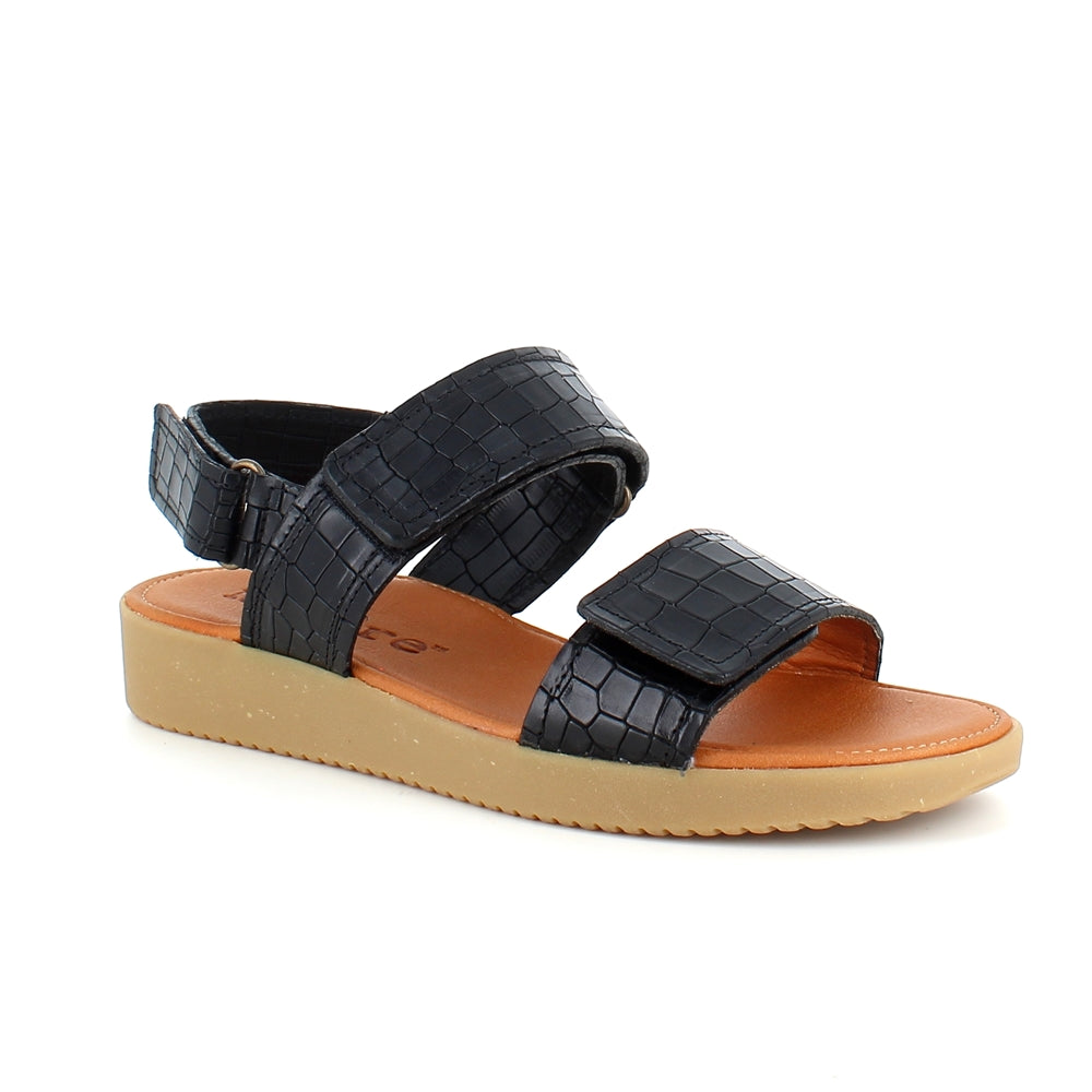 Lædersandal fra Nature med mønster i de tre indstillige remme