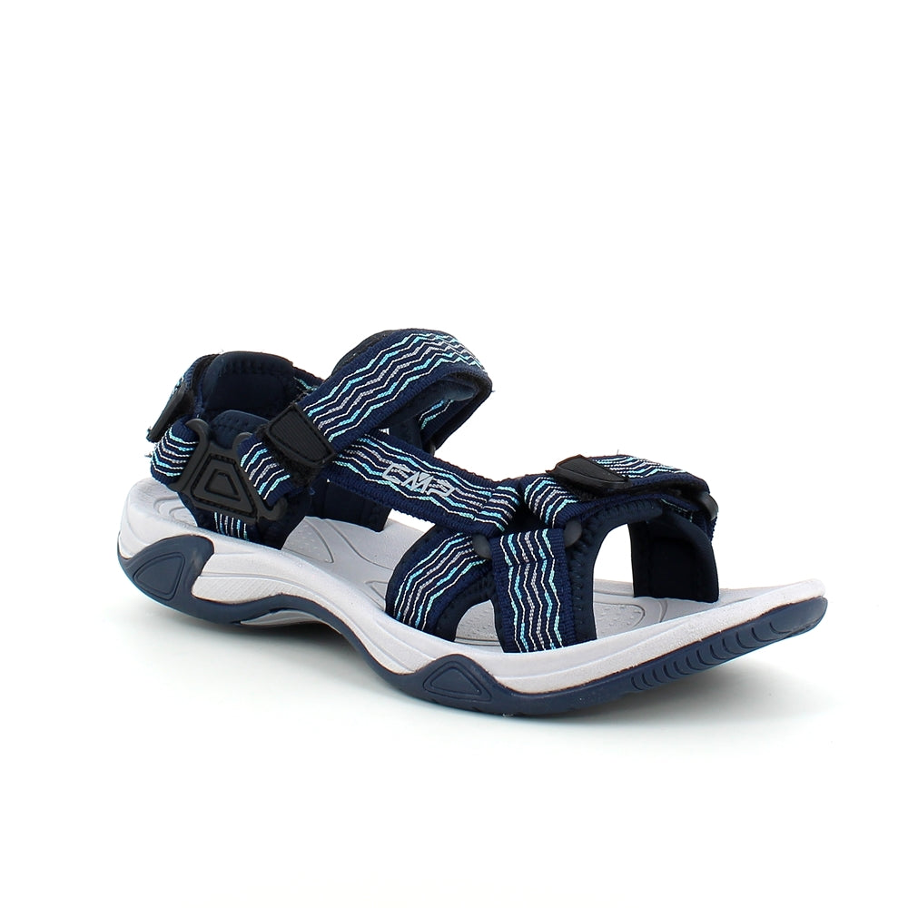 Blå sportssandal fra CMP med striber og god bredde