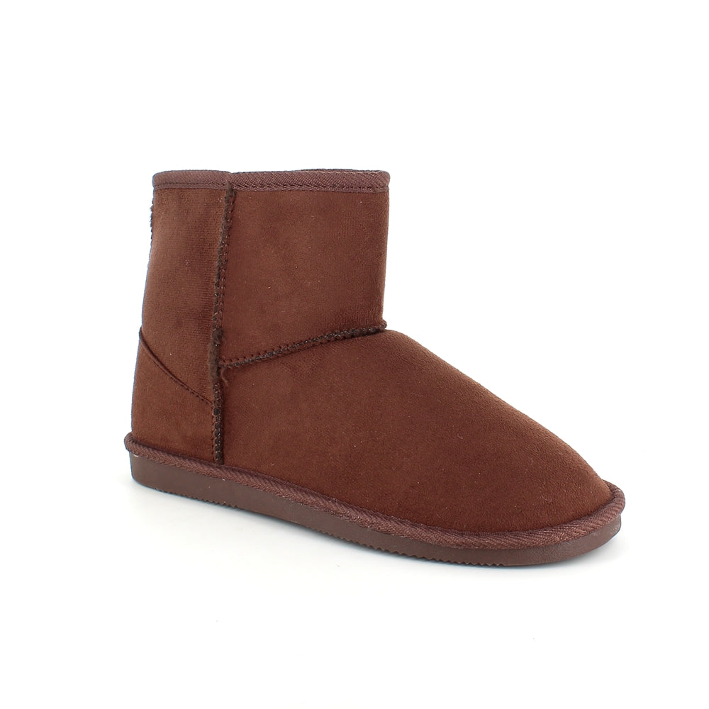 Mørkebrun bamsestøvle med blødt foer