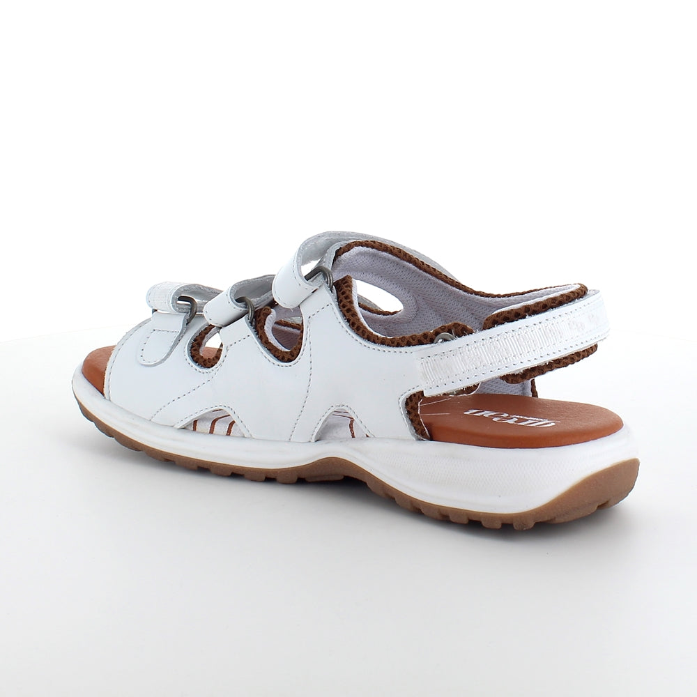 Hvid Camino skind sandal fra Green Comfort.