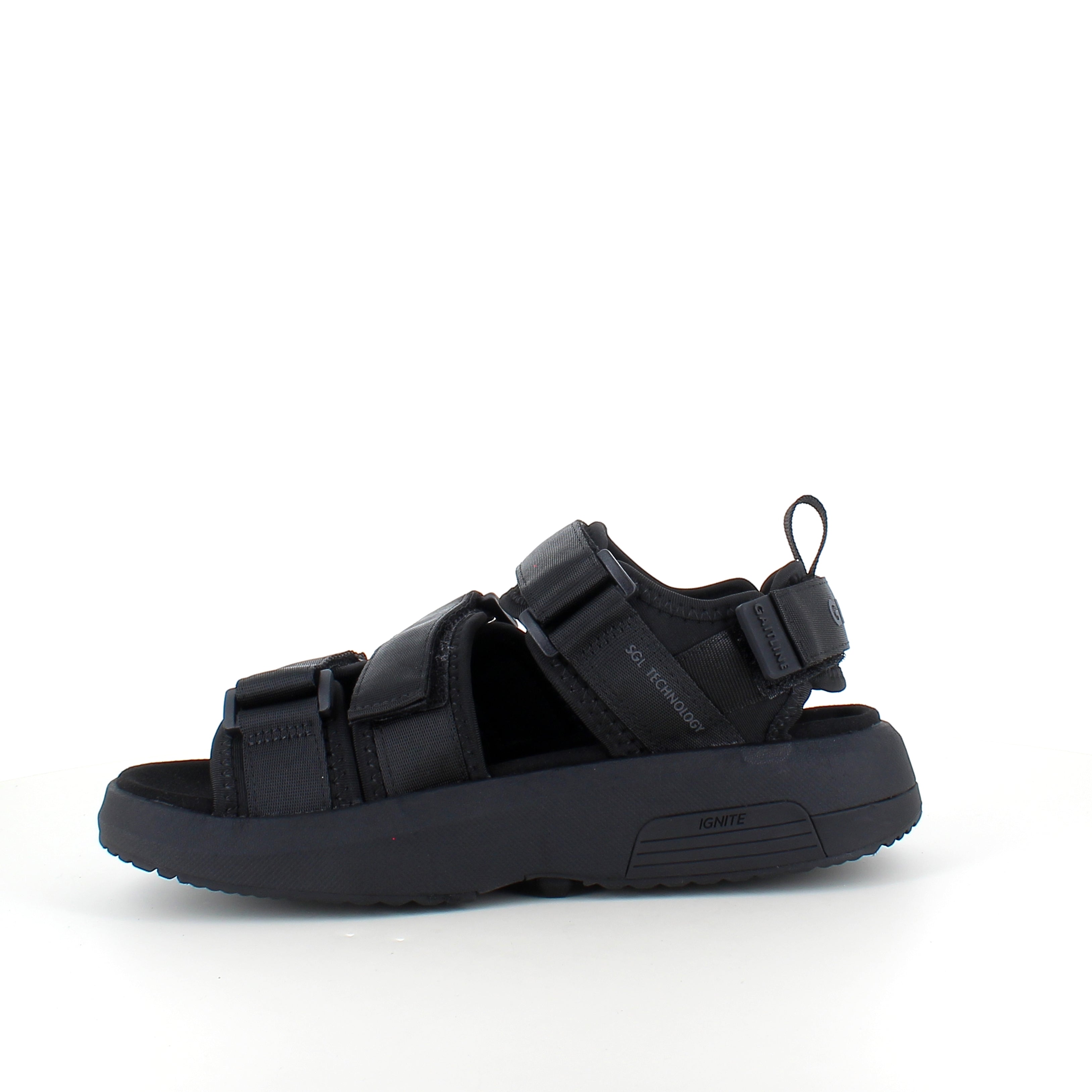 Gaitline Flow SP sandal – sort sandal med svangstøtte & IGNITE skum