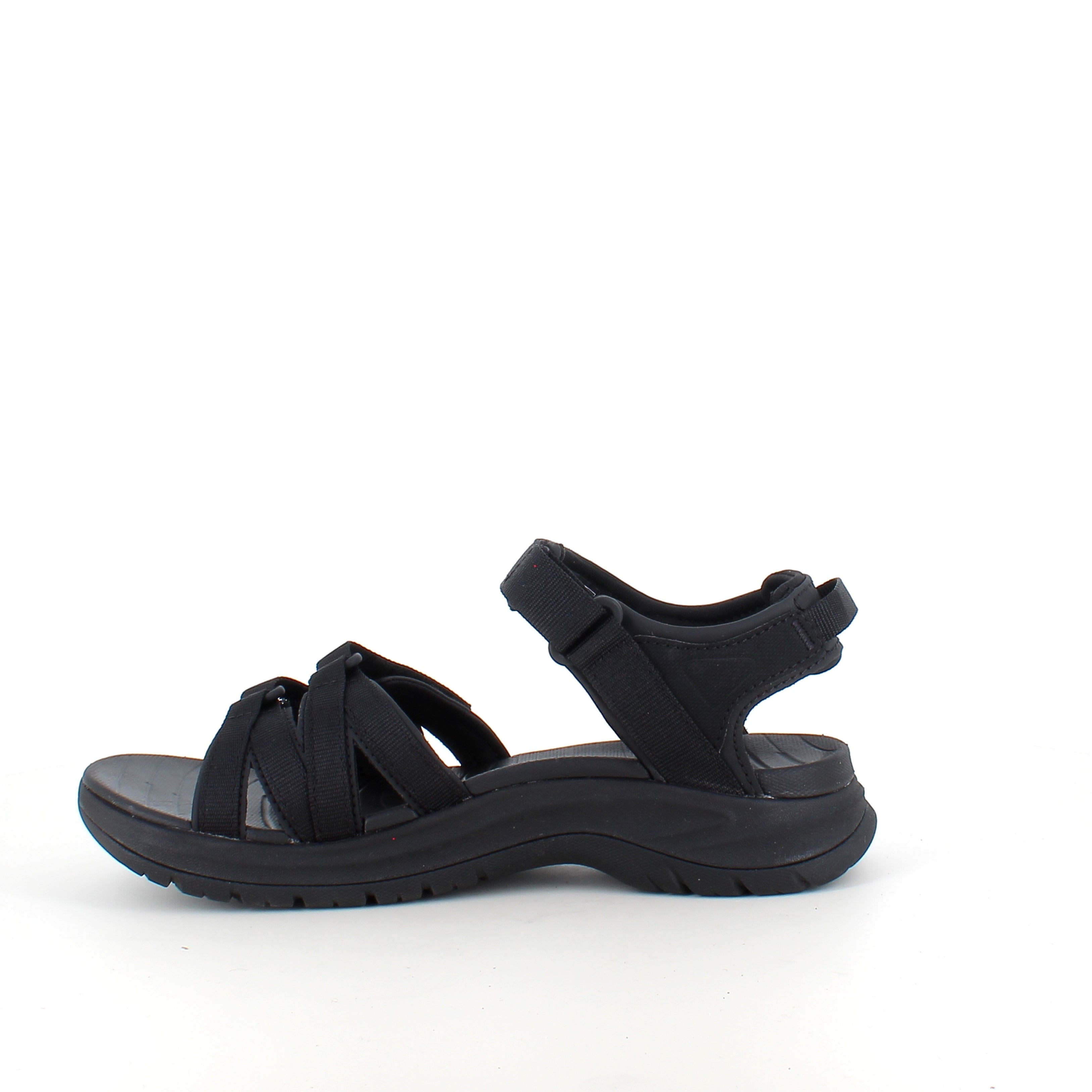 Sort Teva sandal med svangstøtte og ekstra komfort