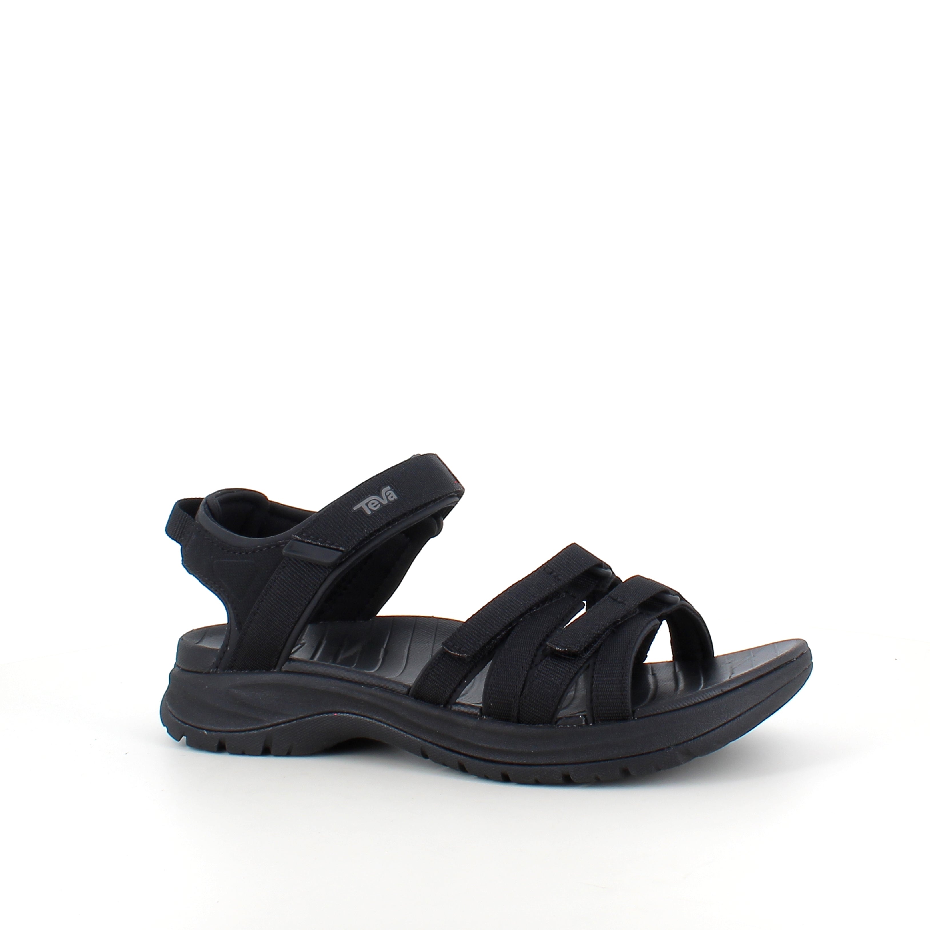 Sort Teva sandal med svangstøtte og ekstra komfort