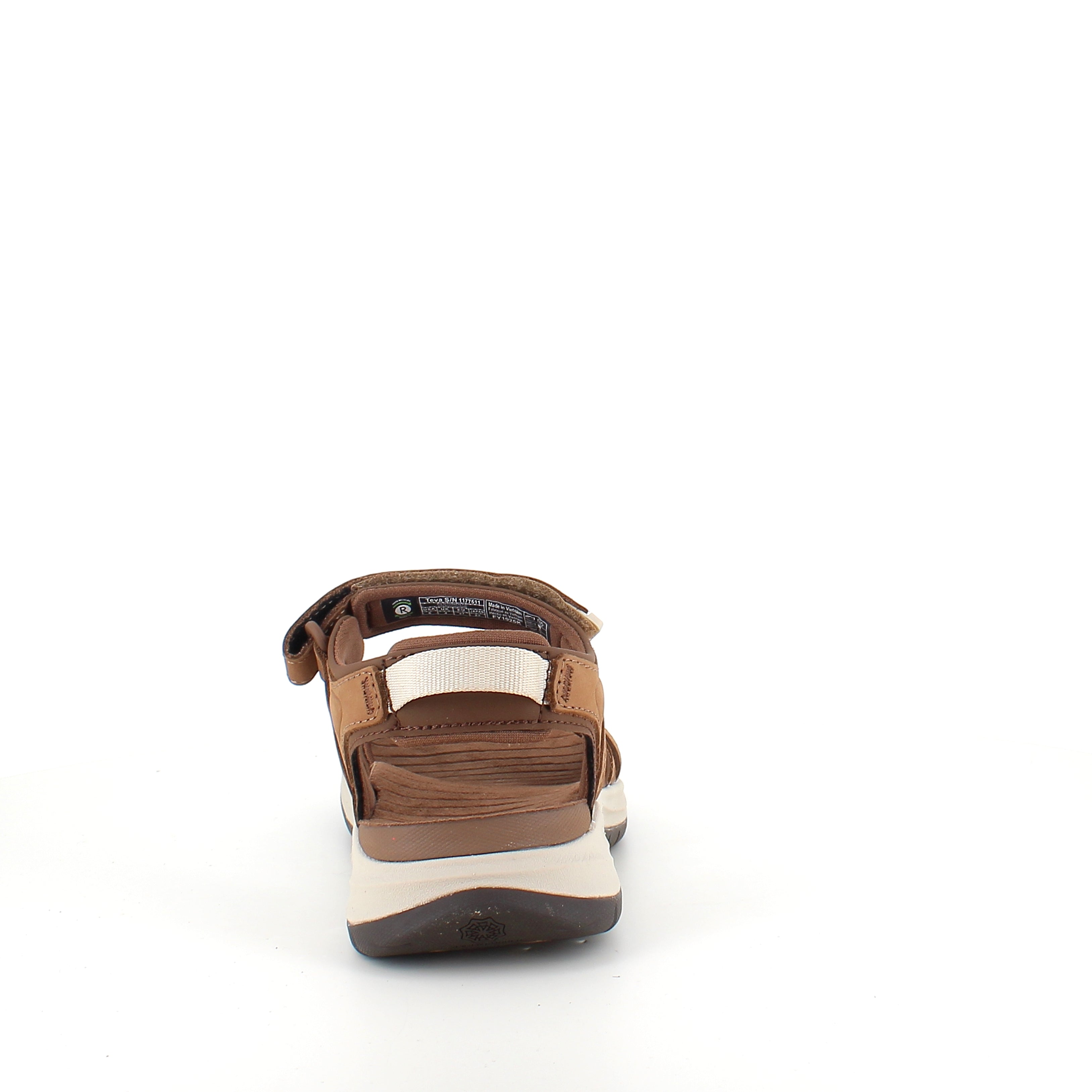Brun Teva lædersandal med svangstøtte og stødabsorbering – komfort hele dagen