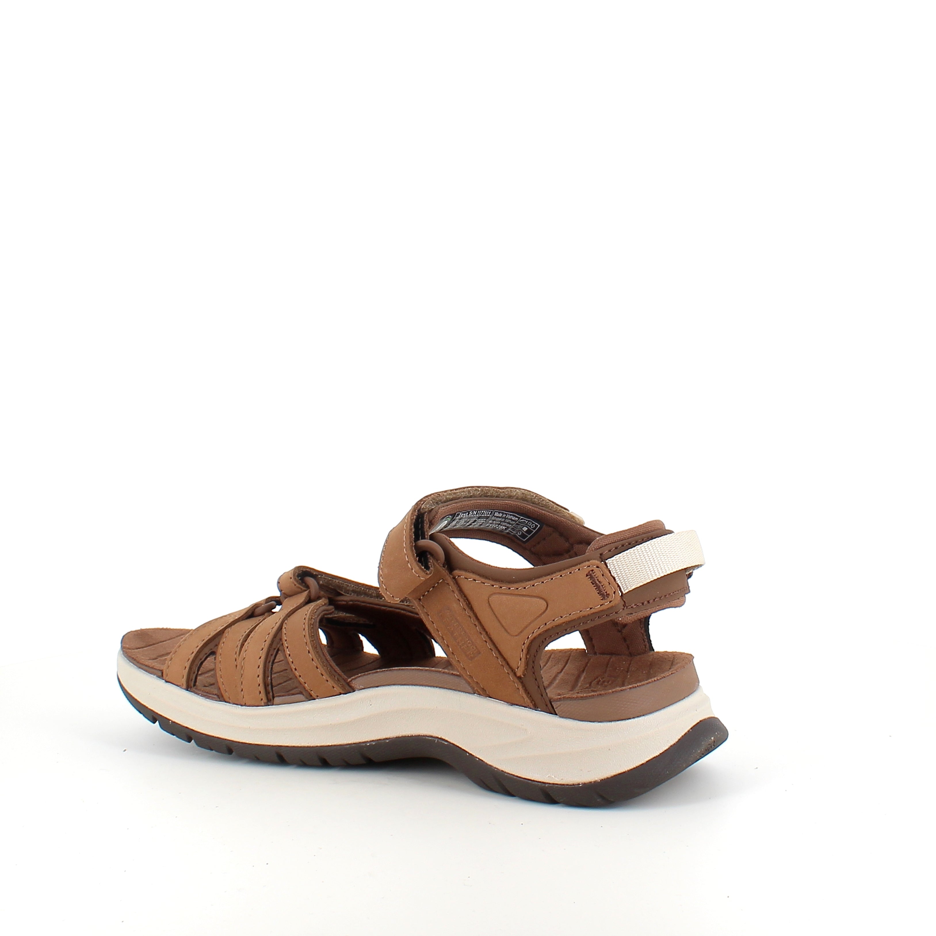 Brun Teva lædersandal med svangstøtte og stødabsorbering – komfort hele dagen