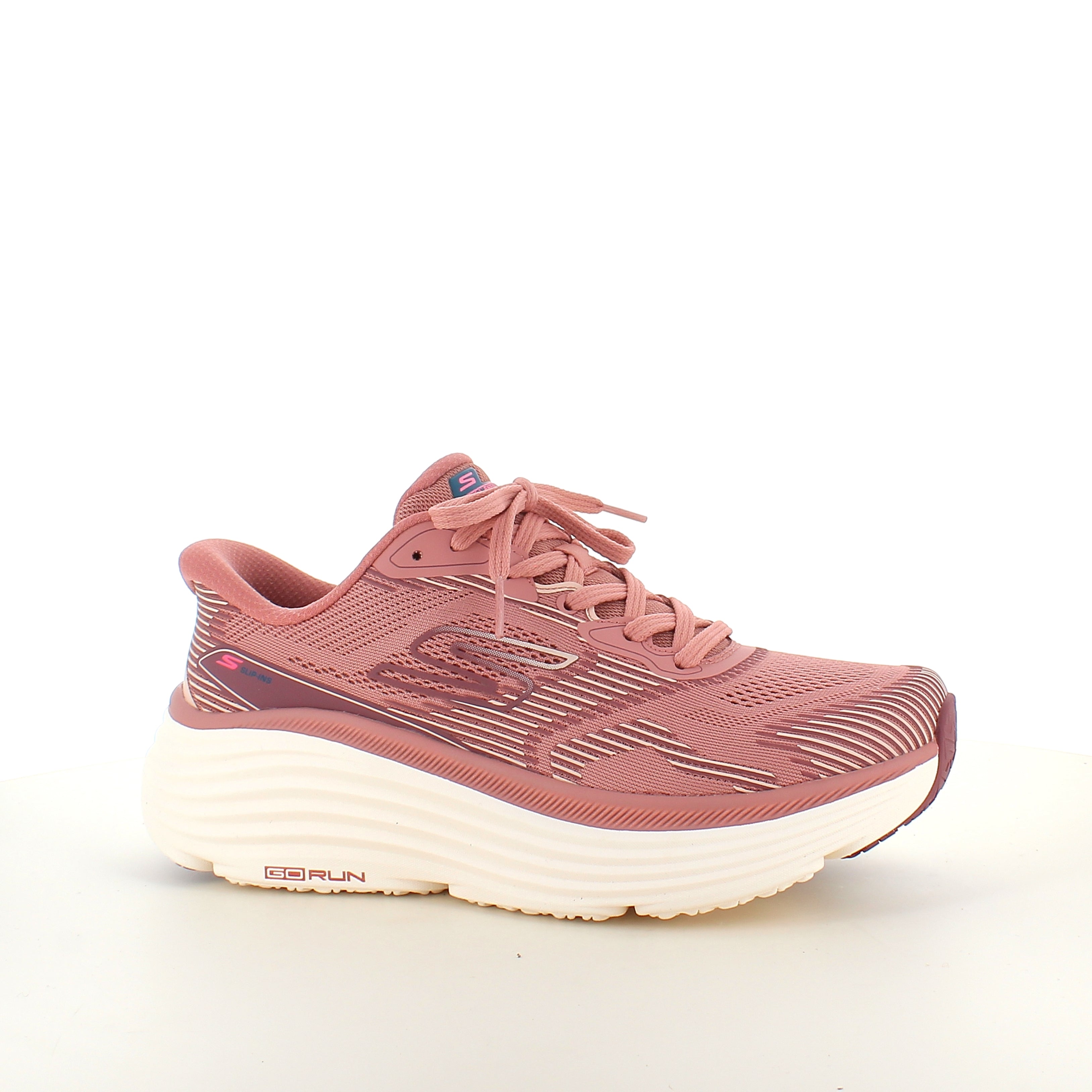 Skechers Max Cushioning Rosa slip on sneaker med maksimal stødabsorbering