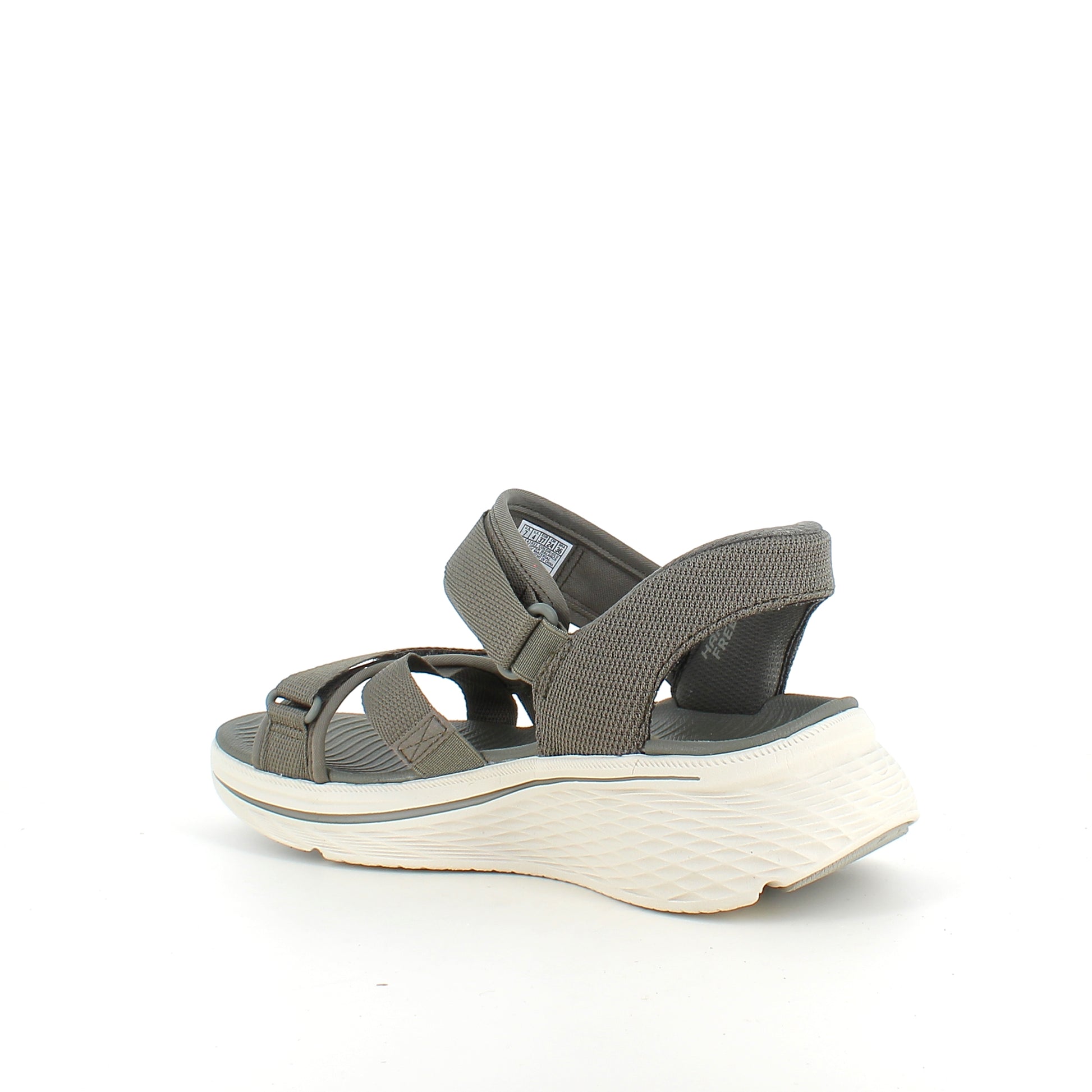Skechers Max Cushioning sandal i olivengrøn – maksimal komfort & nem Slip-ins pasform