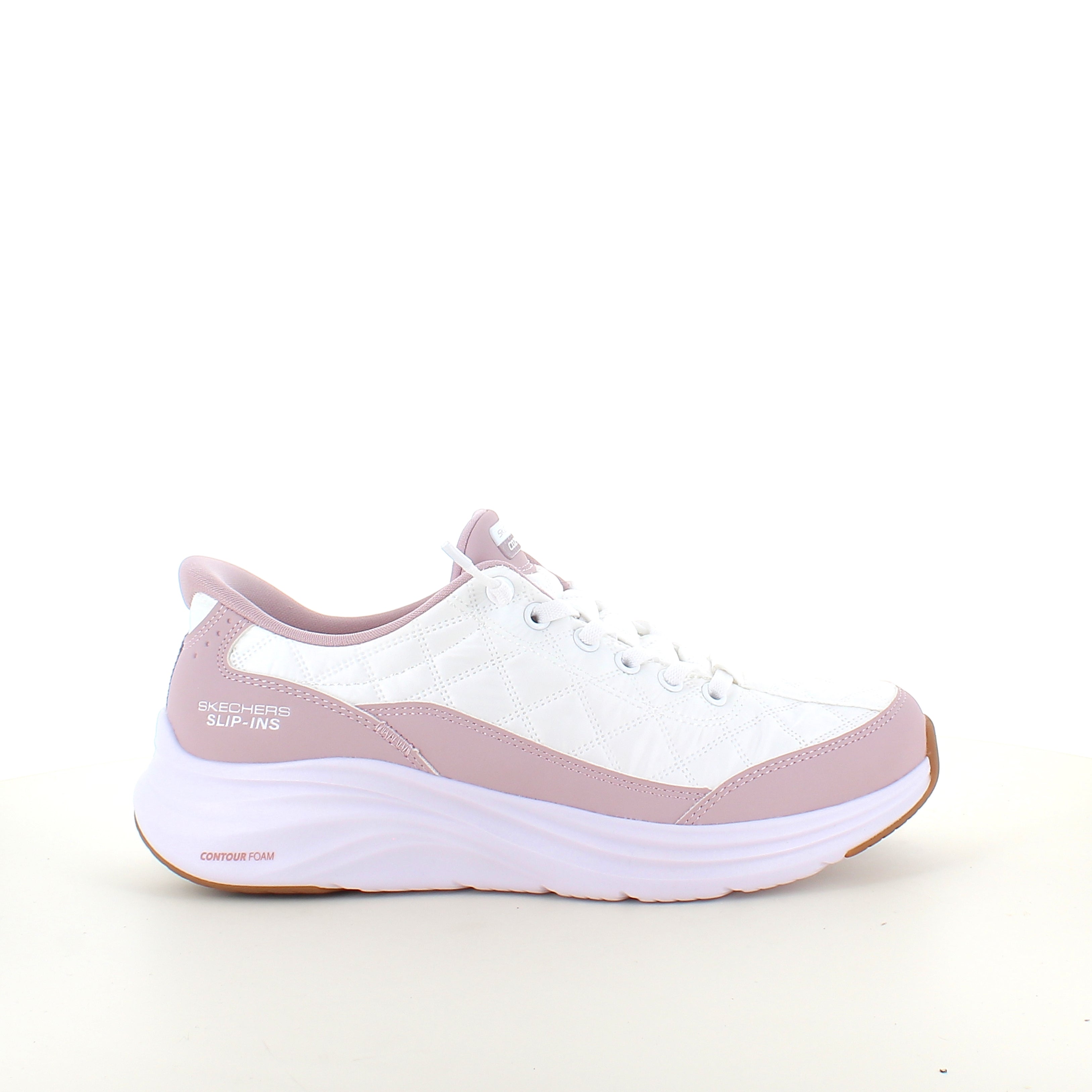 Skechers Slip-ins – Contour Foam Cozy Fit – hvid/lavendel
