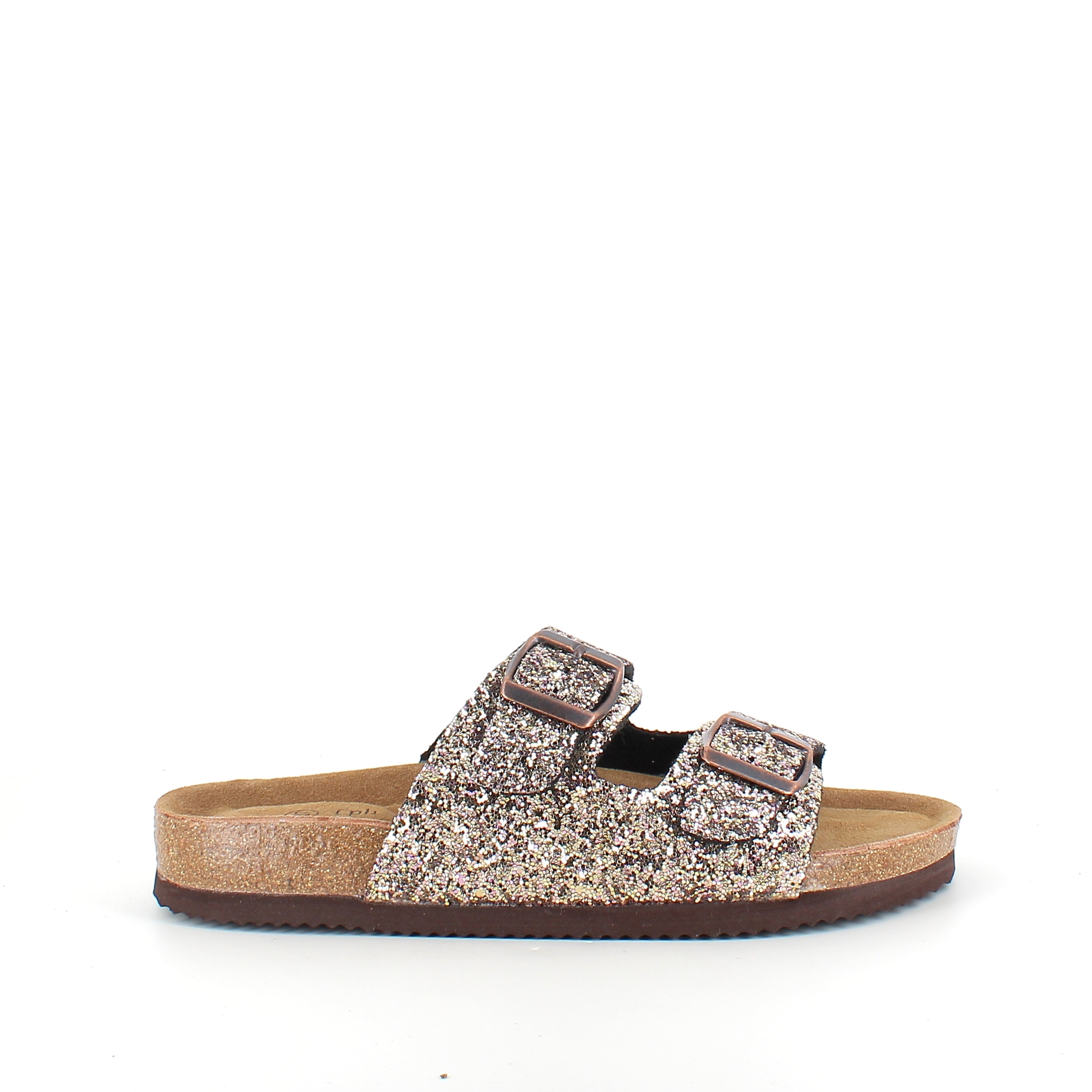 CPH Comfort Bio sandal med spænder i Gold Glitter – komfort & elegant look