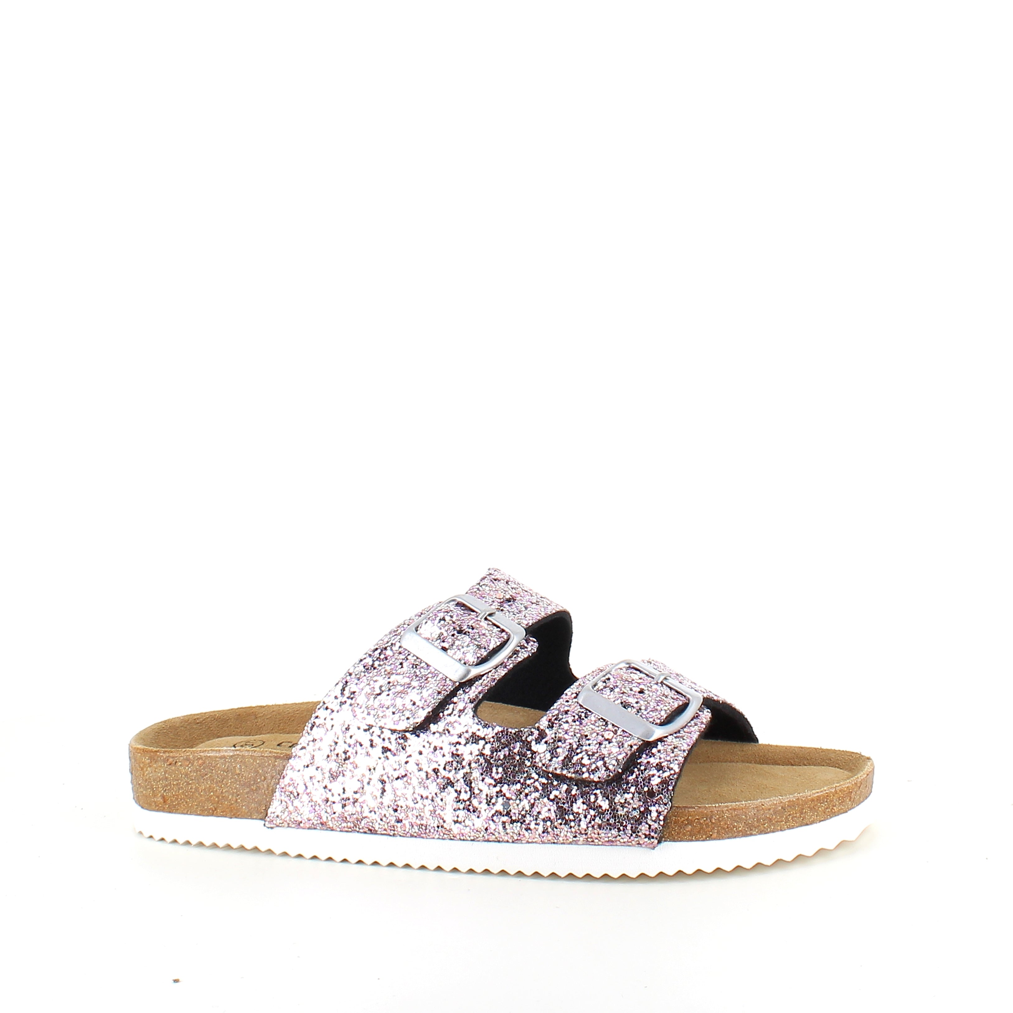 CPH Comfort Bio sandal med spænder i Rose Glitter – blød komfort & feminint udtryk