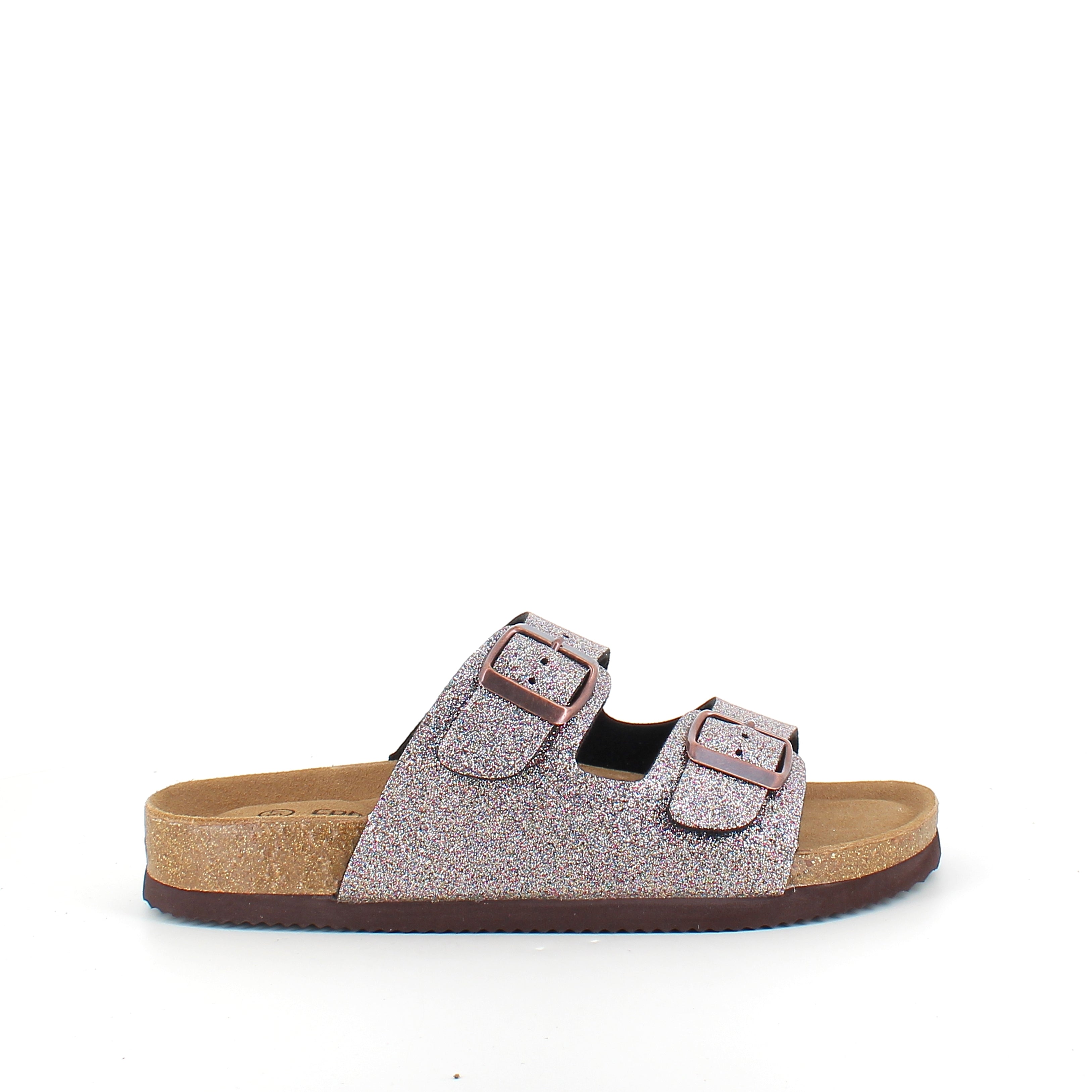 CPH Comfort Bio sandal med spænder i Multi Glitter – komfort & støtte med et livligt udtryk