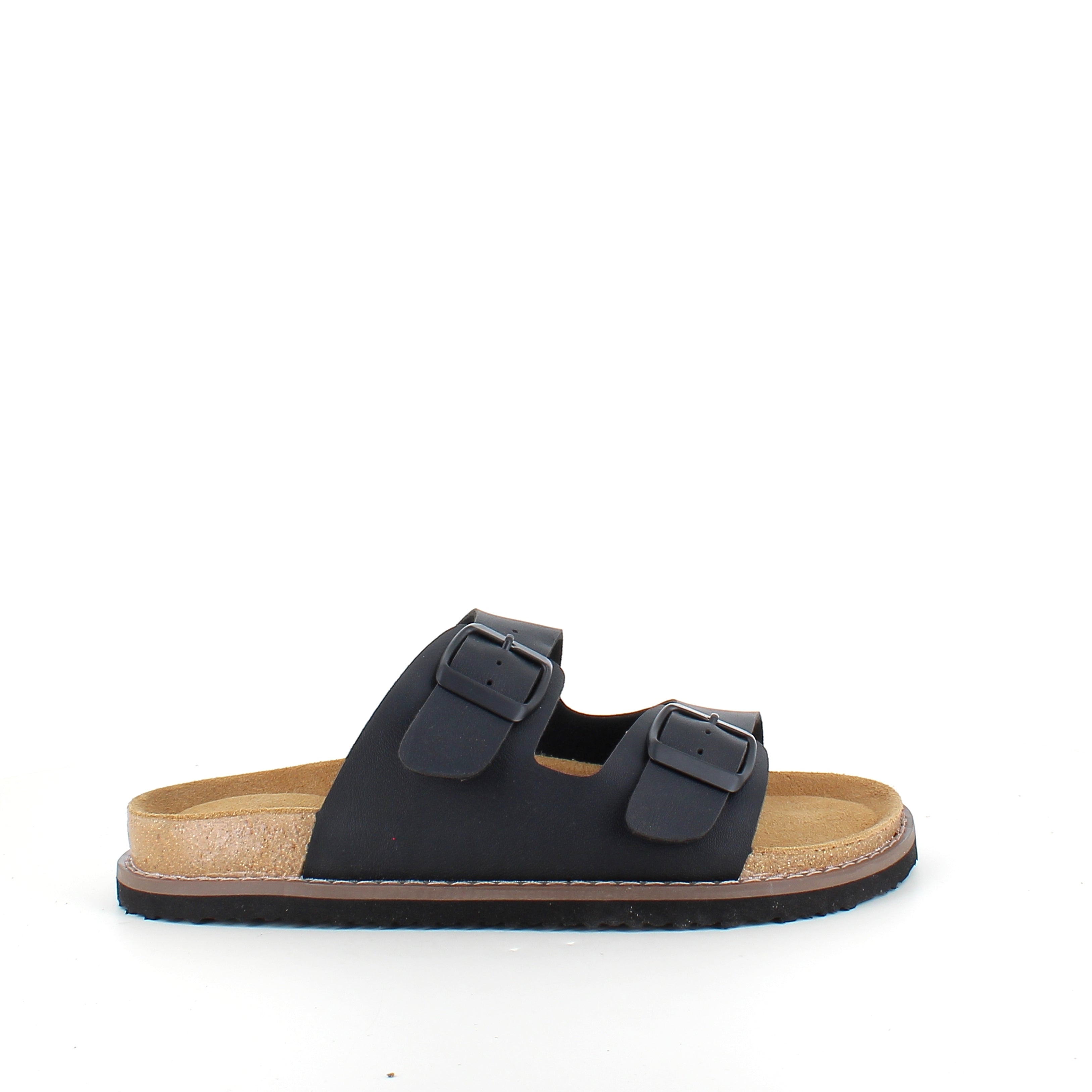 Slip on biosandal i sort – stabil komfort til hverdag