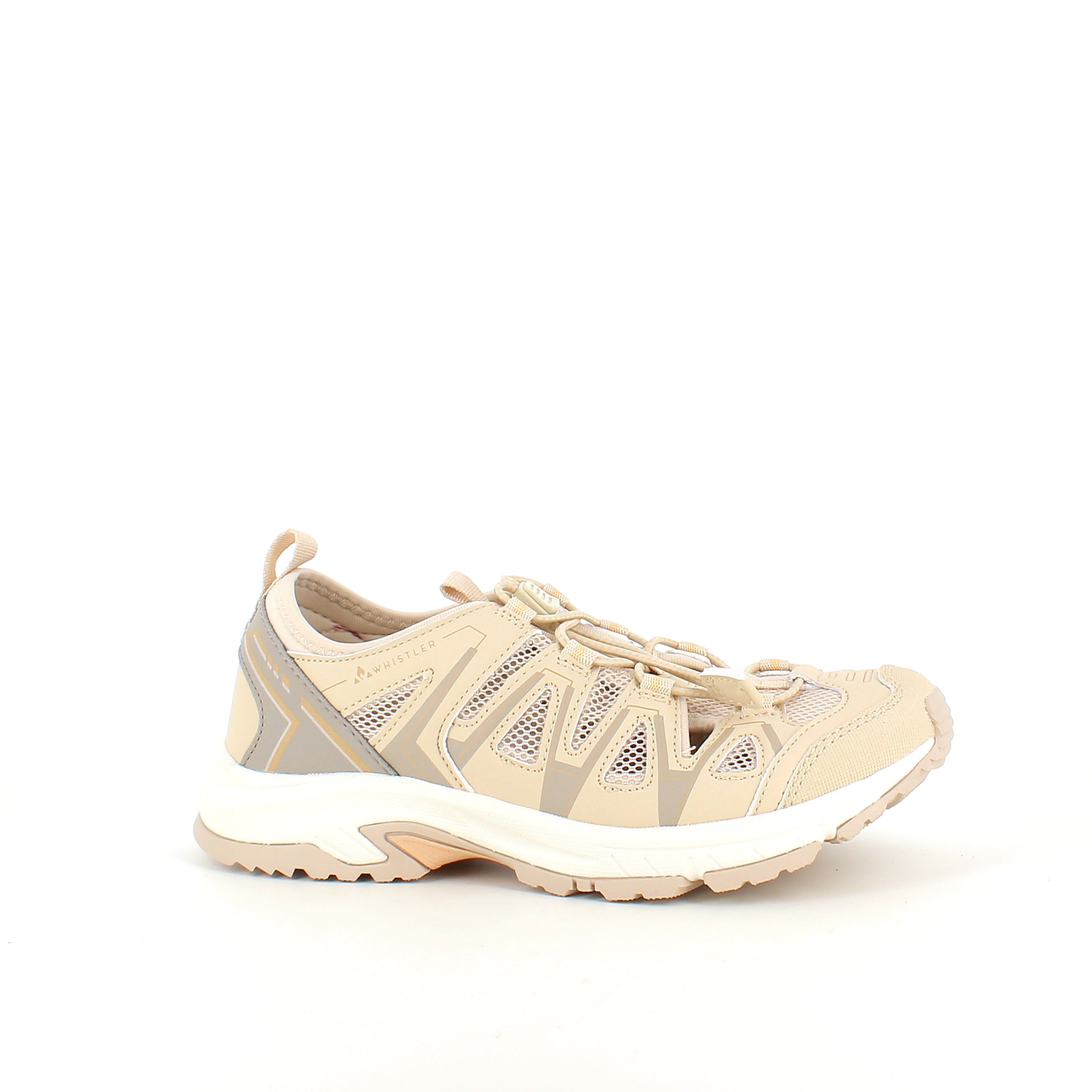Whistler Puente W Shoe – Ekstra åndbar sneaker i beige med elastiksnøre