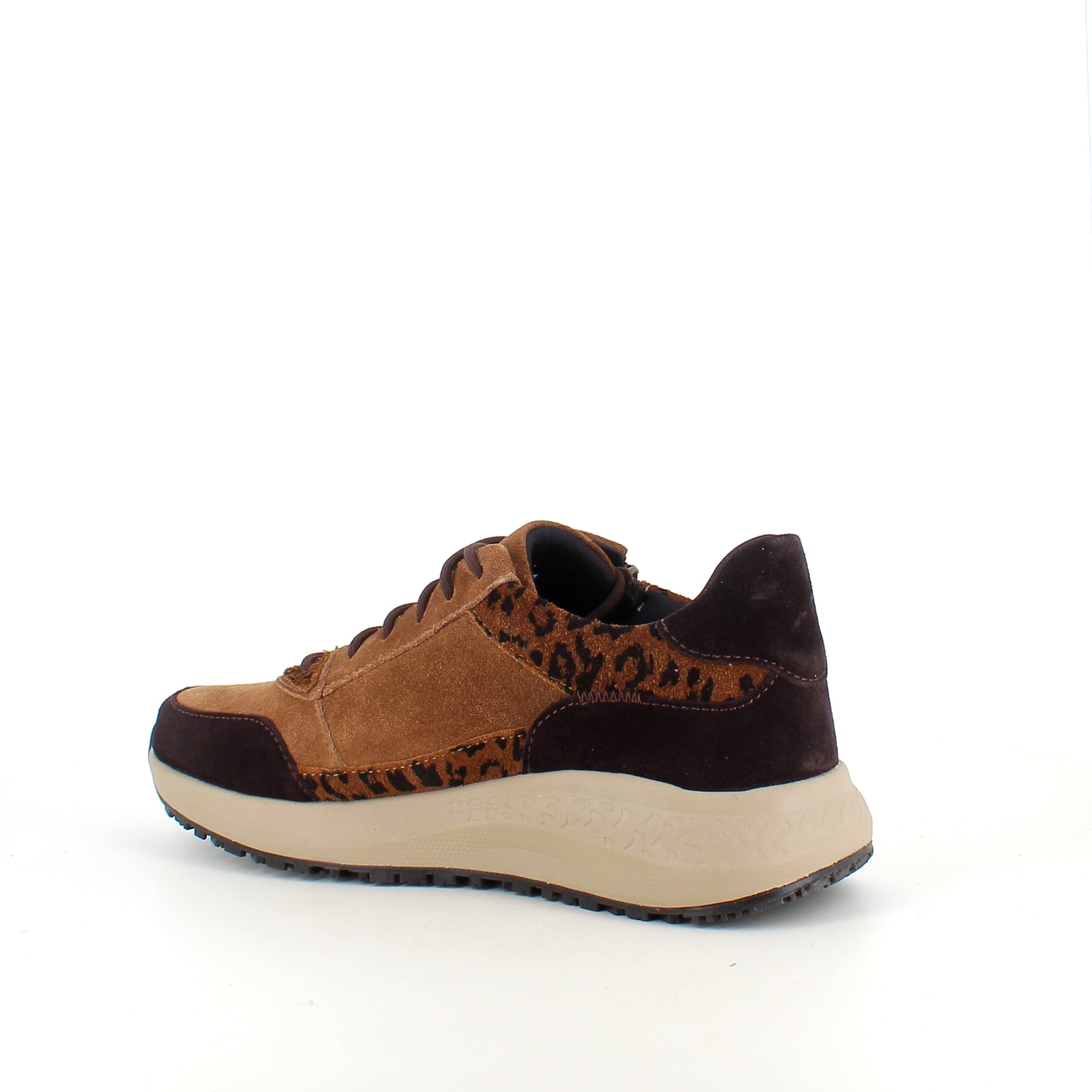 Green Comfort Zigga sneaker i leopard