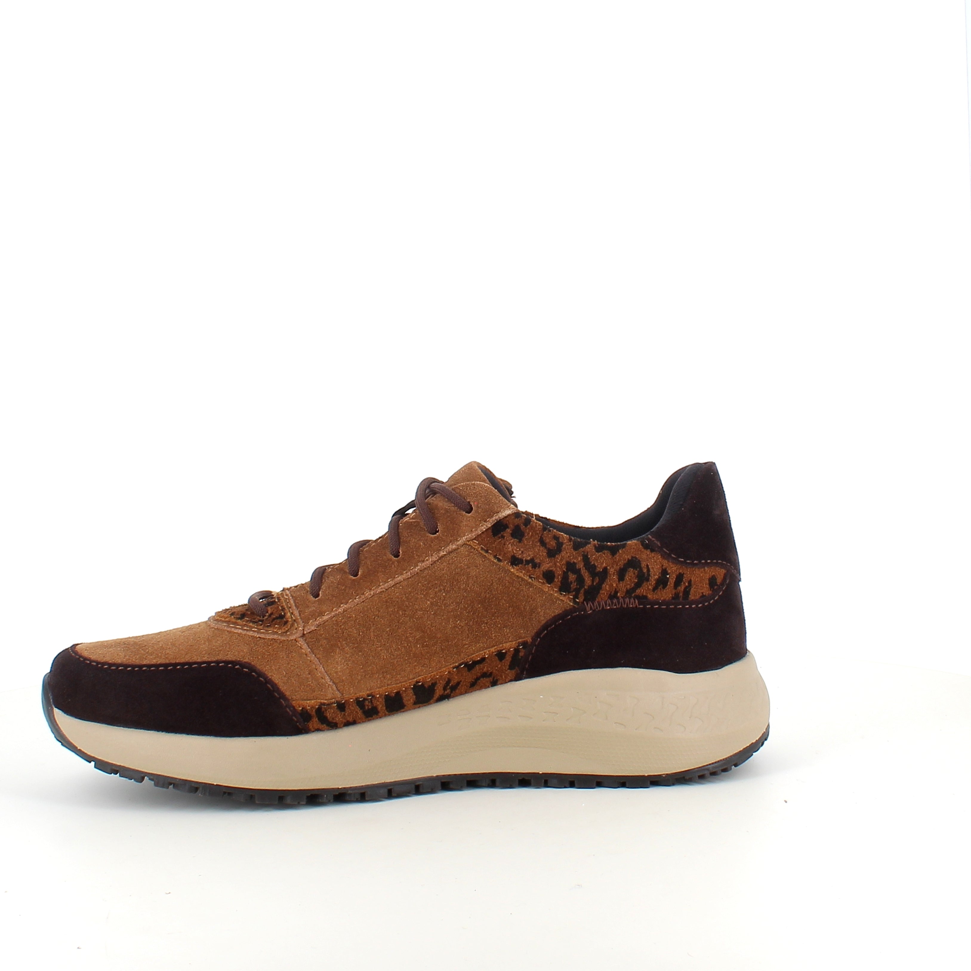 Green Comfort Zigga sneaker i leopard