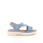 Blå komfort sandal med elastiske remme – let & støttende
