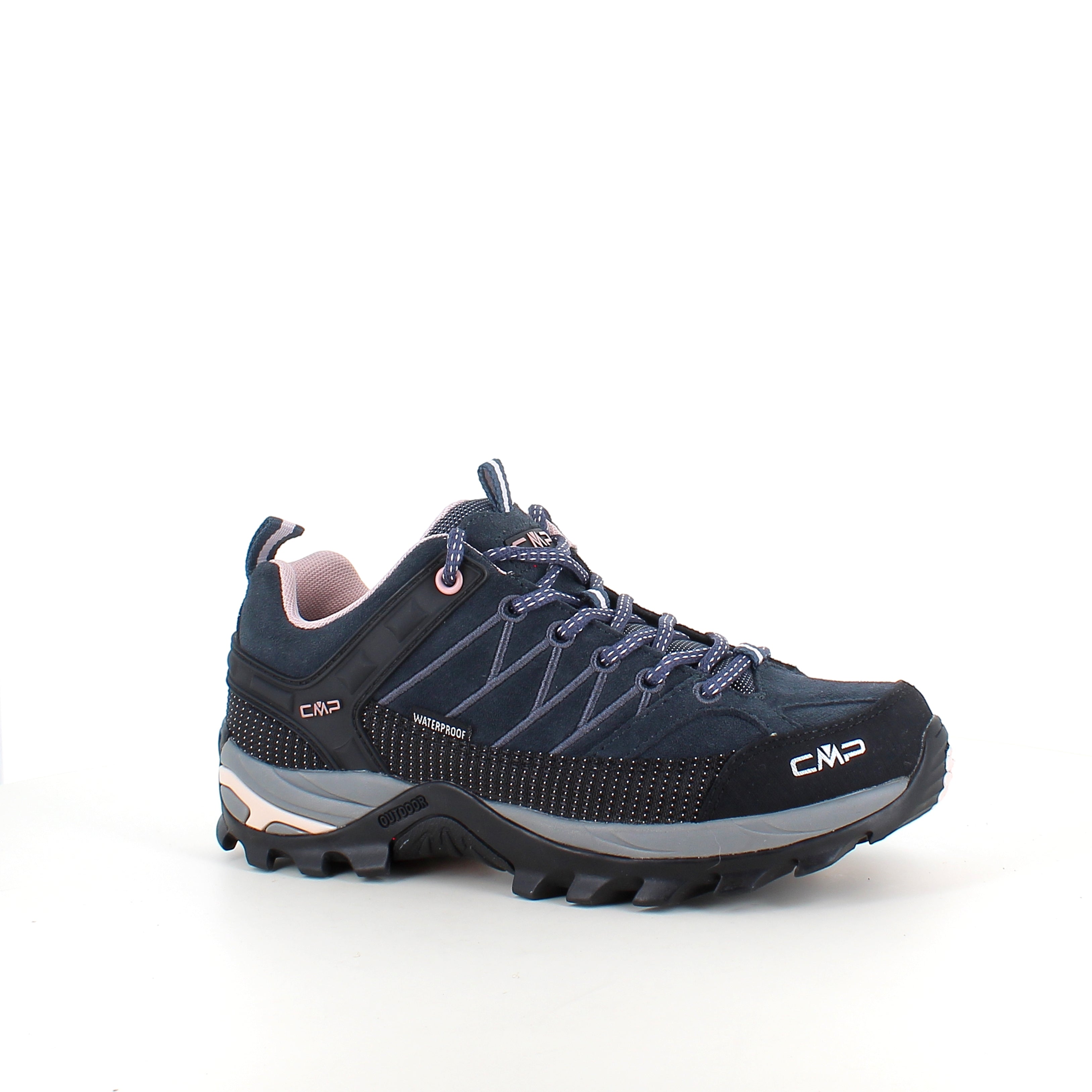 CMP letvægts vandresko – mørkegrå vandresko med rosa detaljer & vandtæt membran