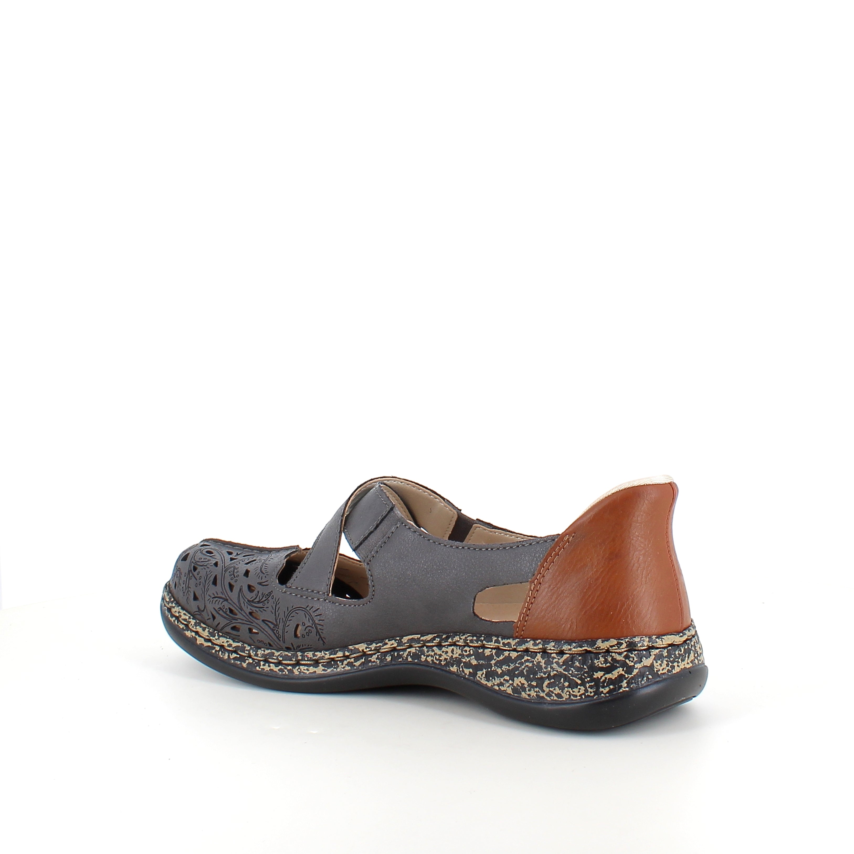 Rieker Ready 2 Go sko – grå dame sneaker der er nem at træde i