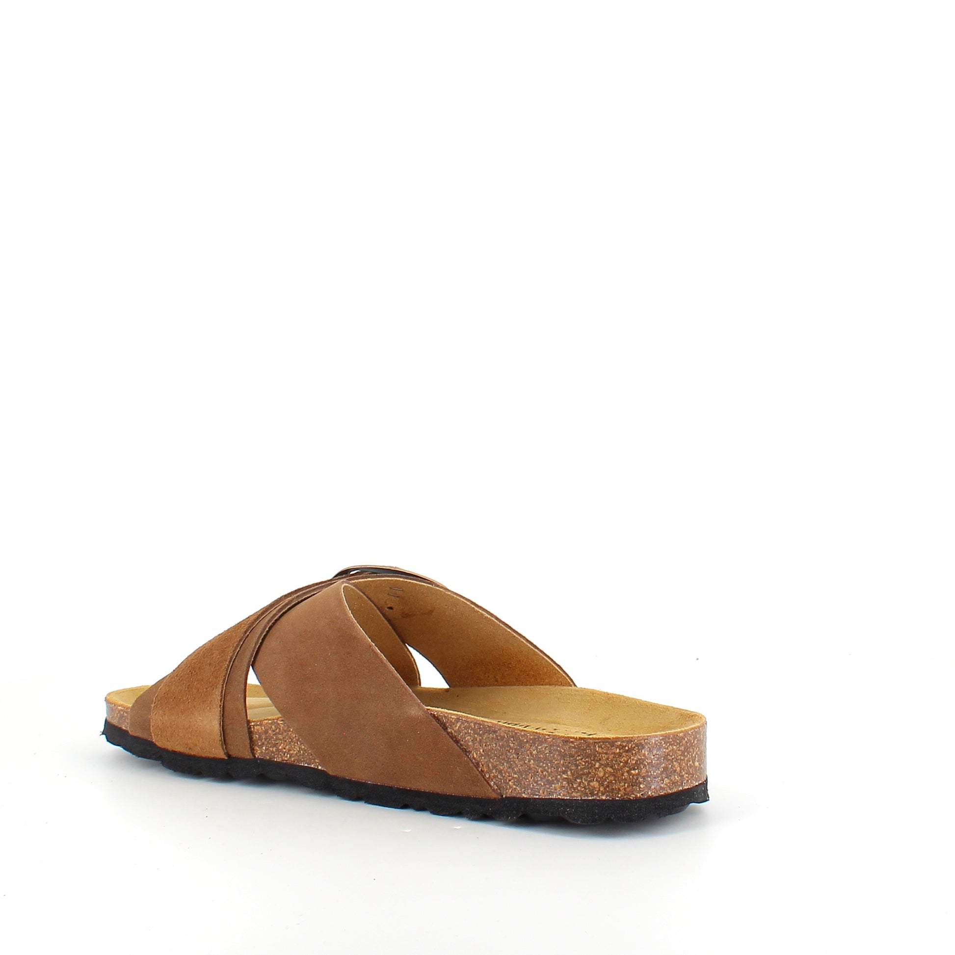 Brun slip on sandal med dobbelt rem – komfort sandal med støtte | Sygeplejebutikken