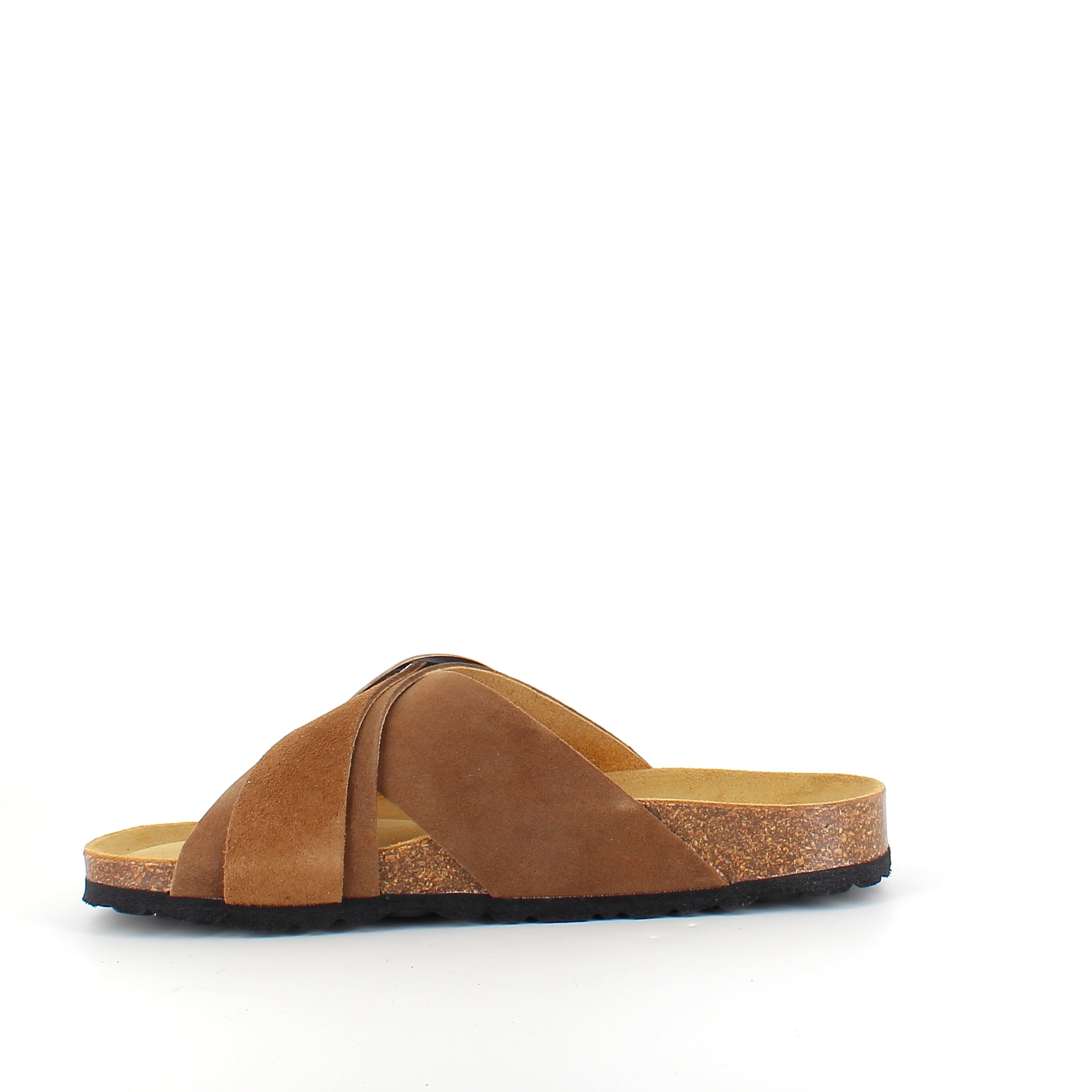 Brun slip on sandal med dobbelt rem – komfort sandal med støtte | Sygeplejebutikken
