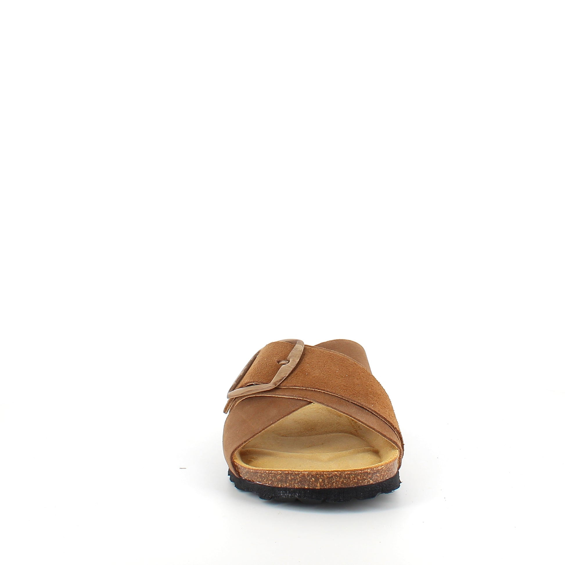 Brun slip on sandal med dobbelt rem – komfort sandal med støtte | Sygeplejebutikken