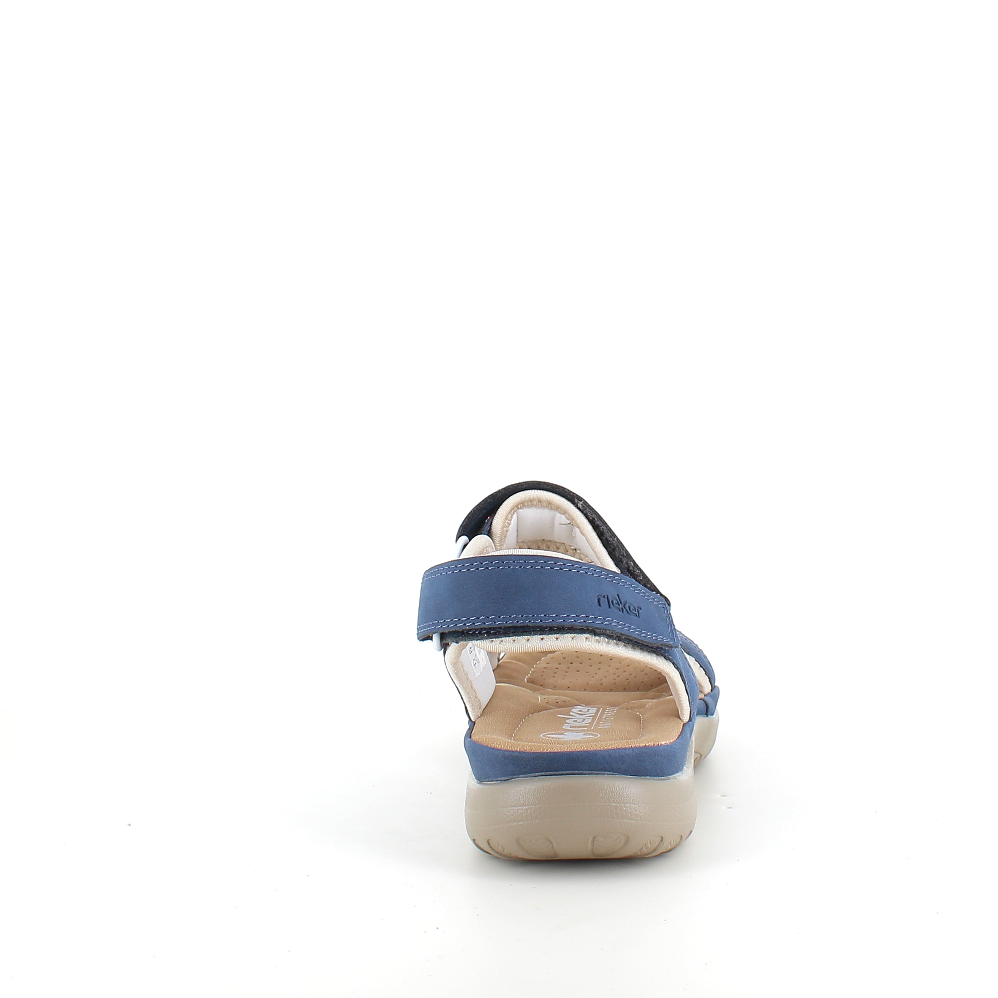 Blå Rieker dame sandal – justerbar komfort med blød sål & svangstøtte