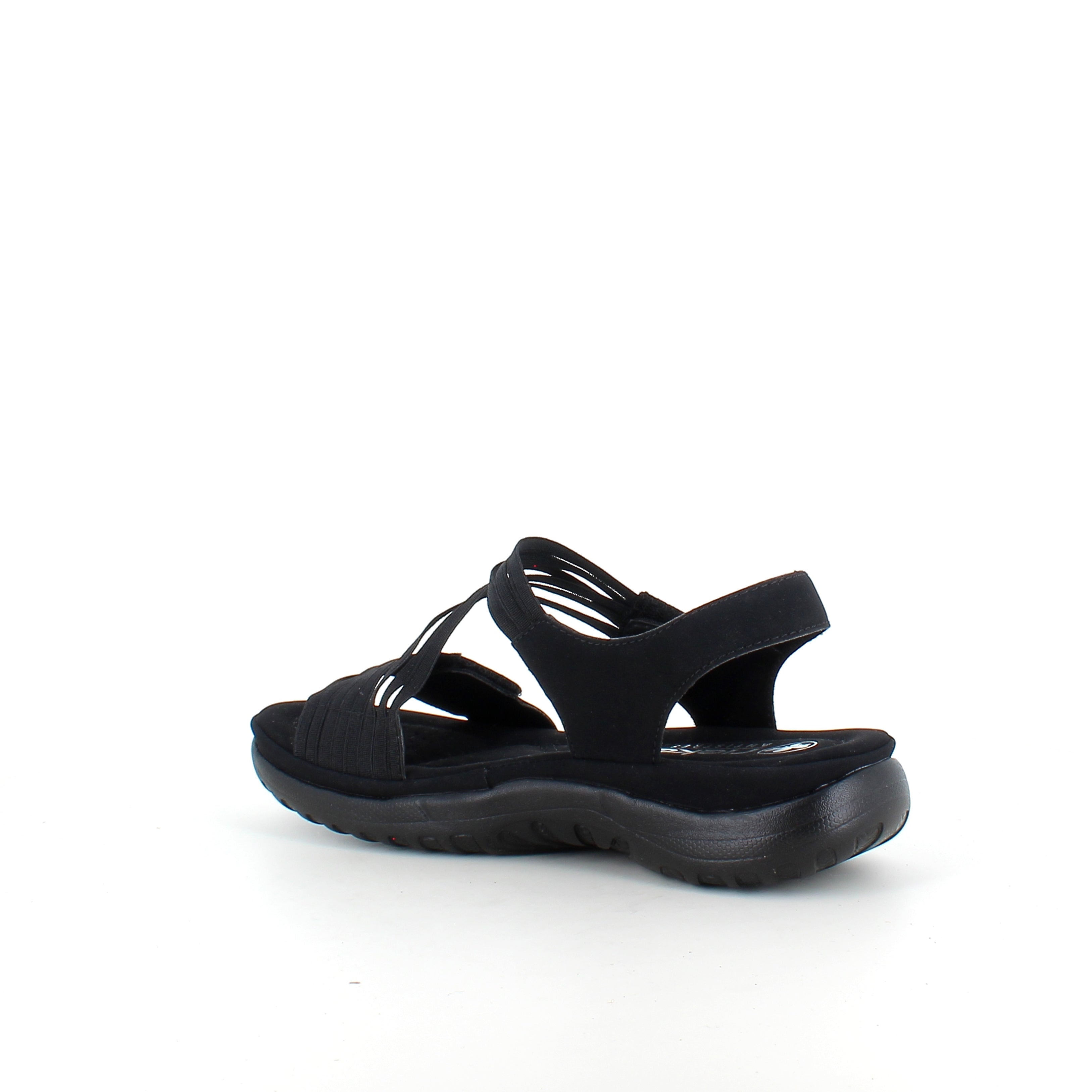 Rieker sandal i sort til dame – let komfort med blød indersål & fleksible remme