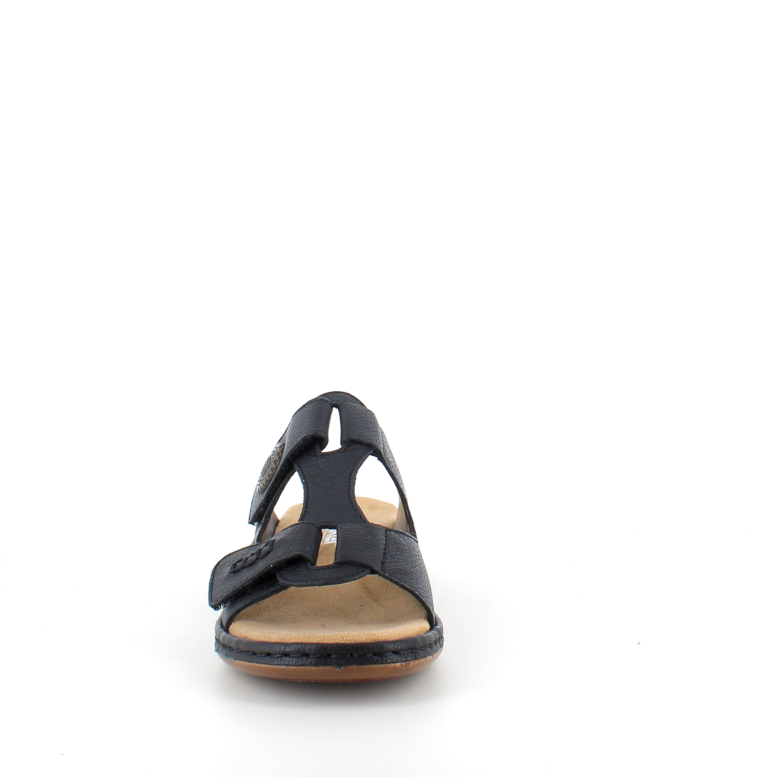 Rieker sandal i sort til dame – elegant slip on med blød Antistress komfort