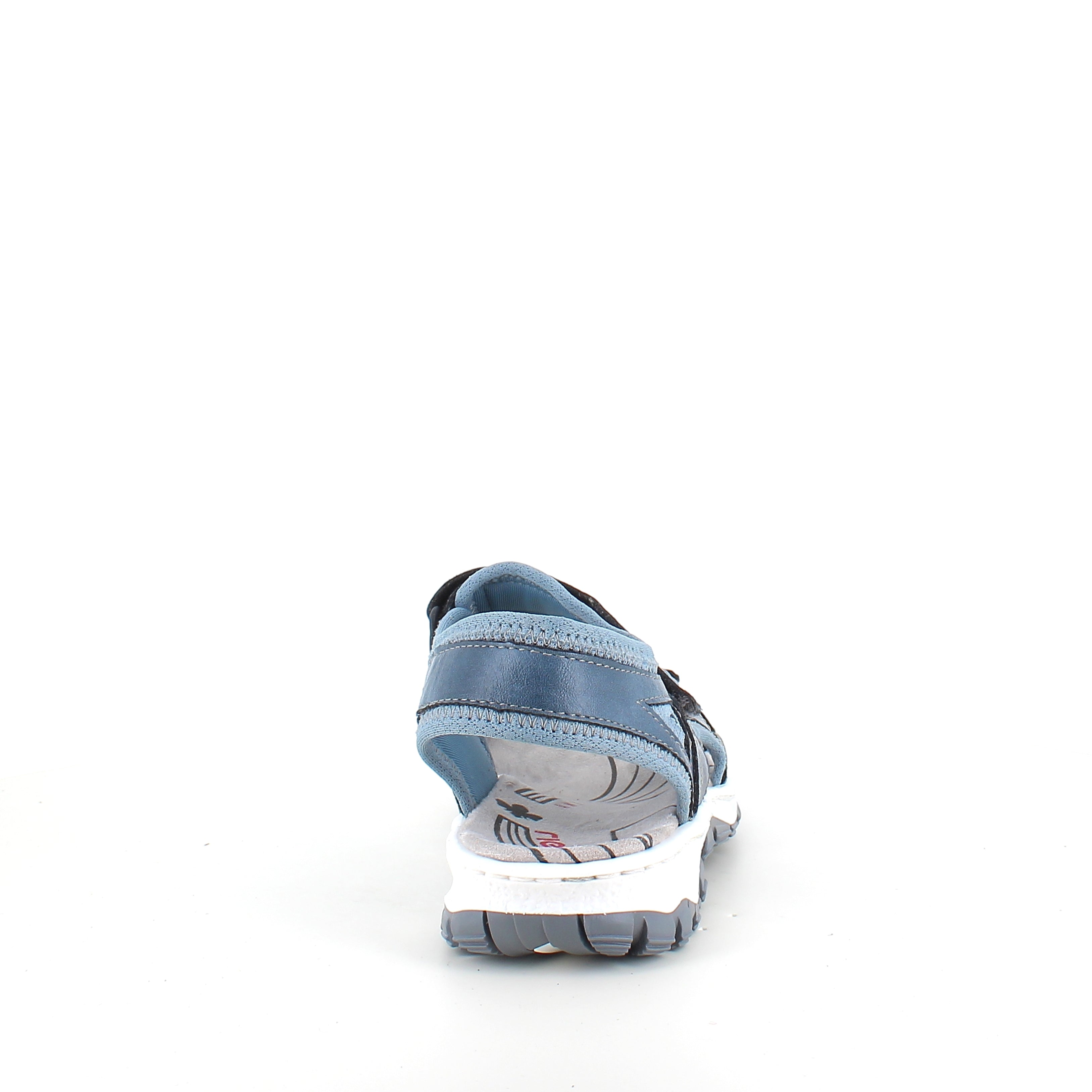 Rieker sandal i blå – stødabsorberende sandal med velcro