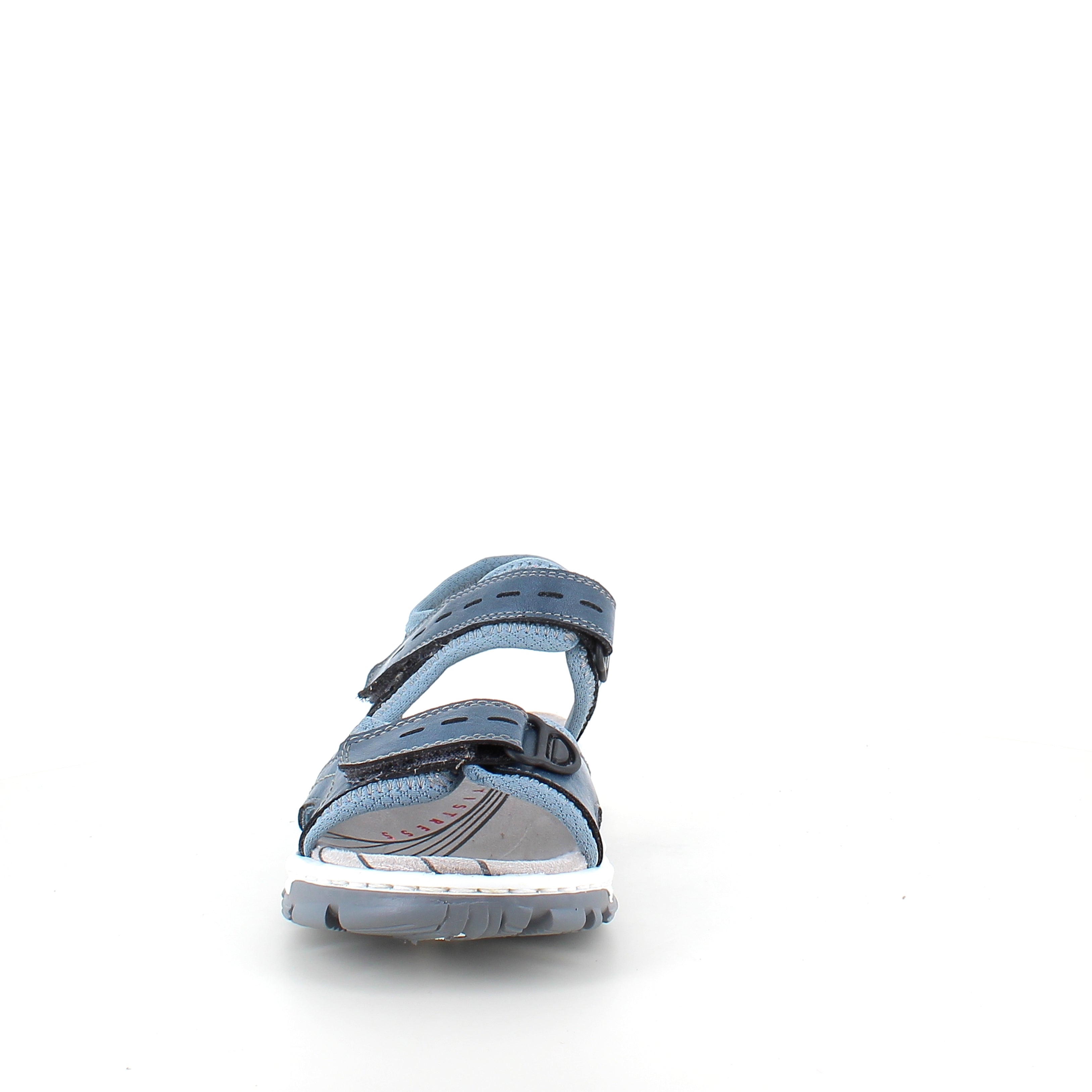 Rieker sandal i blå – stødabsorberende sandal med velcro